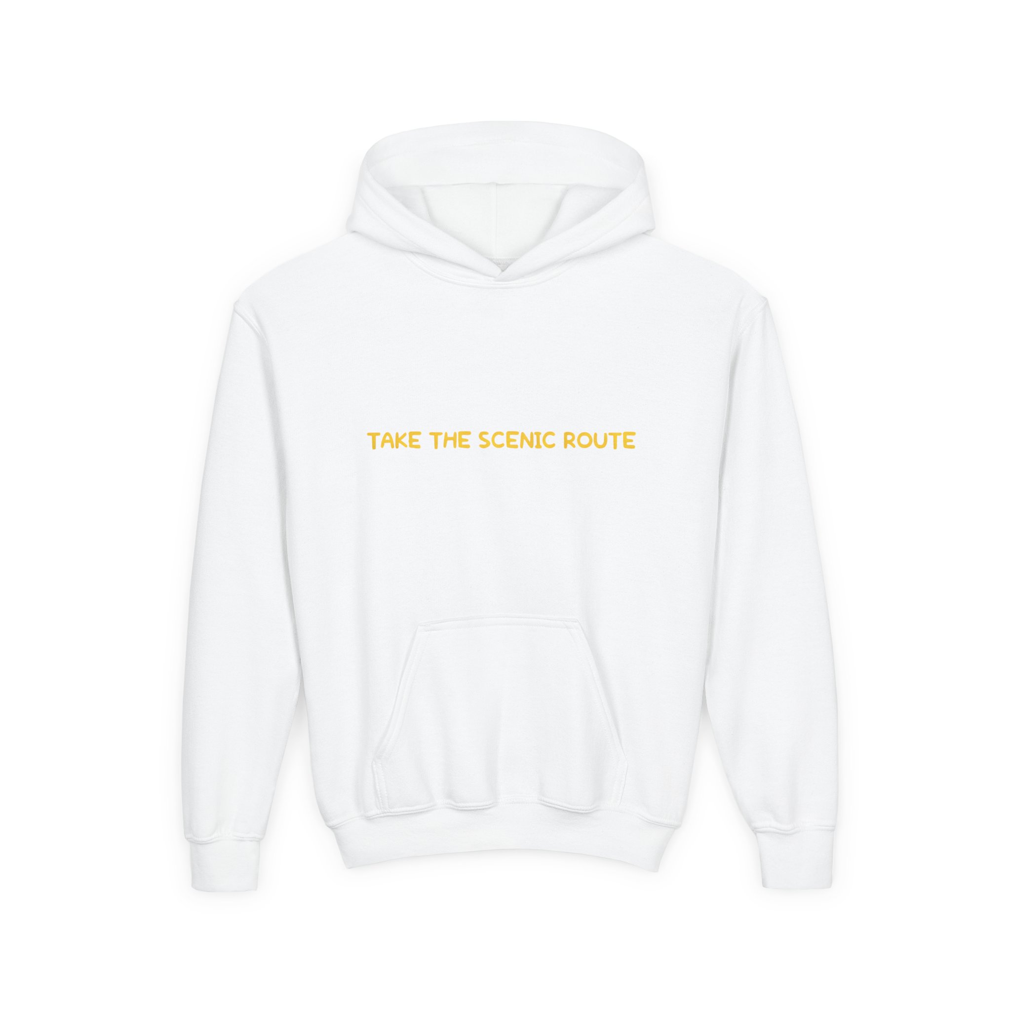 Youth Hoodie(Gildan) – "Take The Scenic Route" (Design Sitcom-Line)
