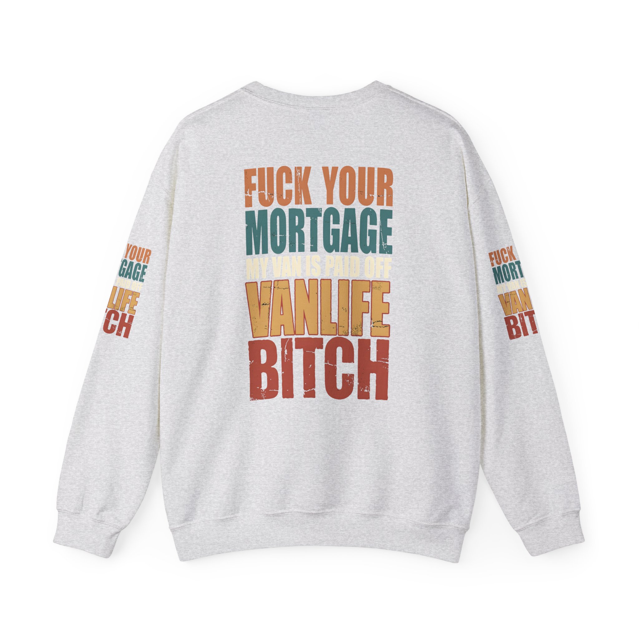Unisex Heavy Blend™ Crewneck Sweatshirt — "Fuck Your Mortgage" Design F**K-Line