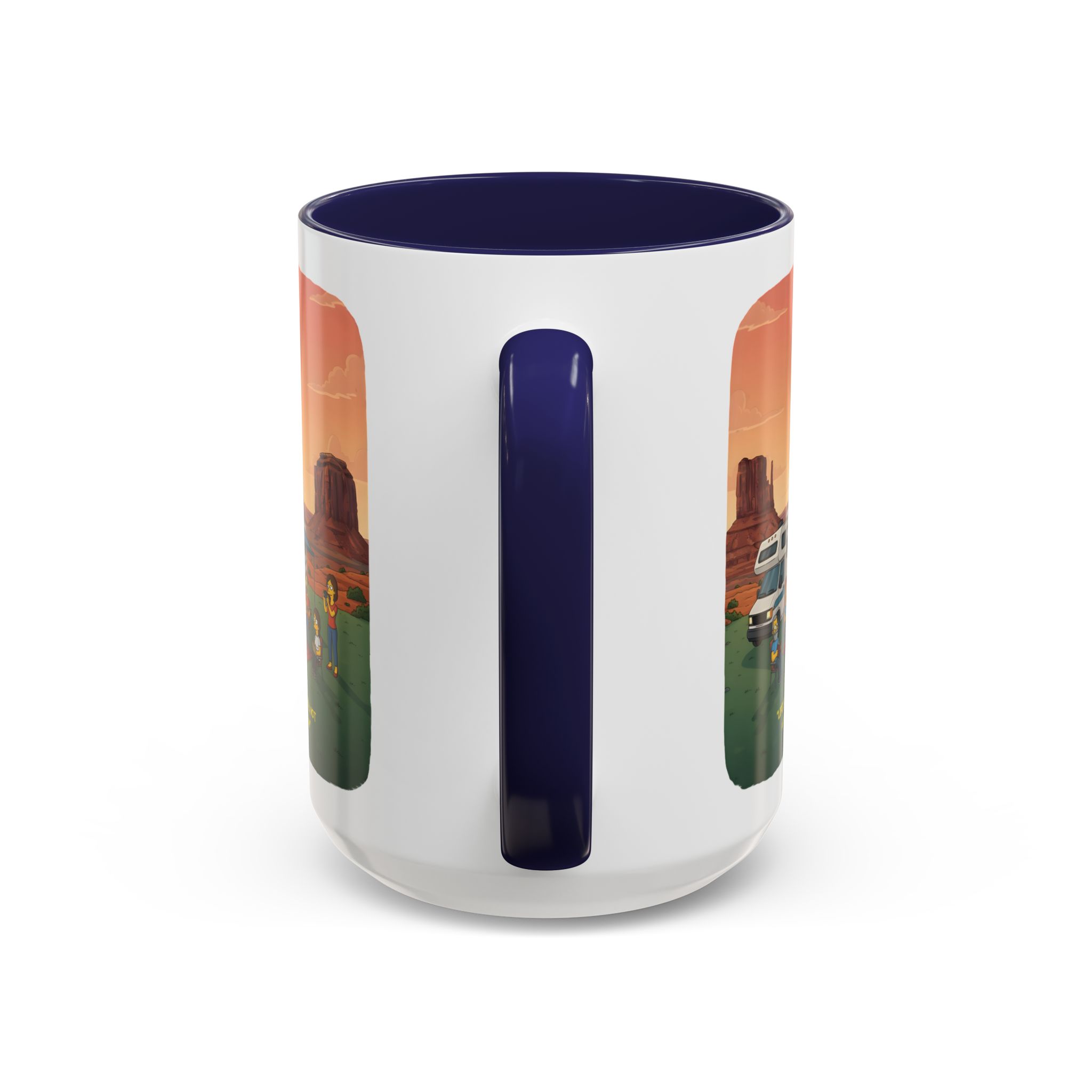 Accent Coffee Mug (11, 15oz) — "Life Is A Journey-Not A Destination" Design Sitcom-Line