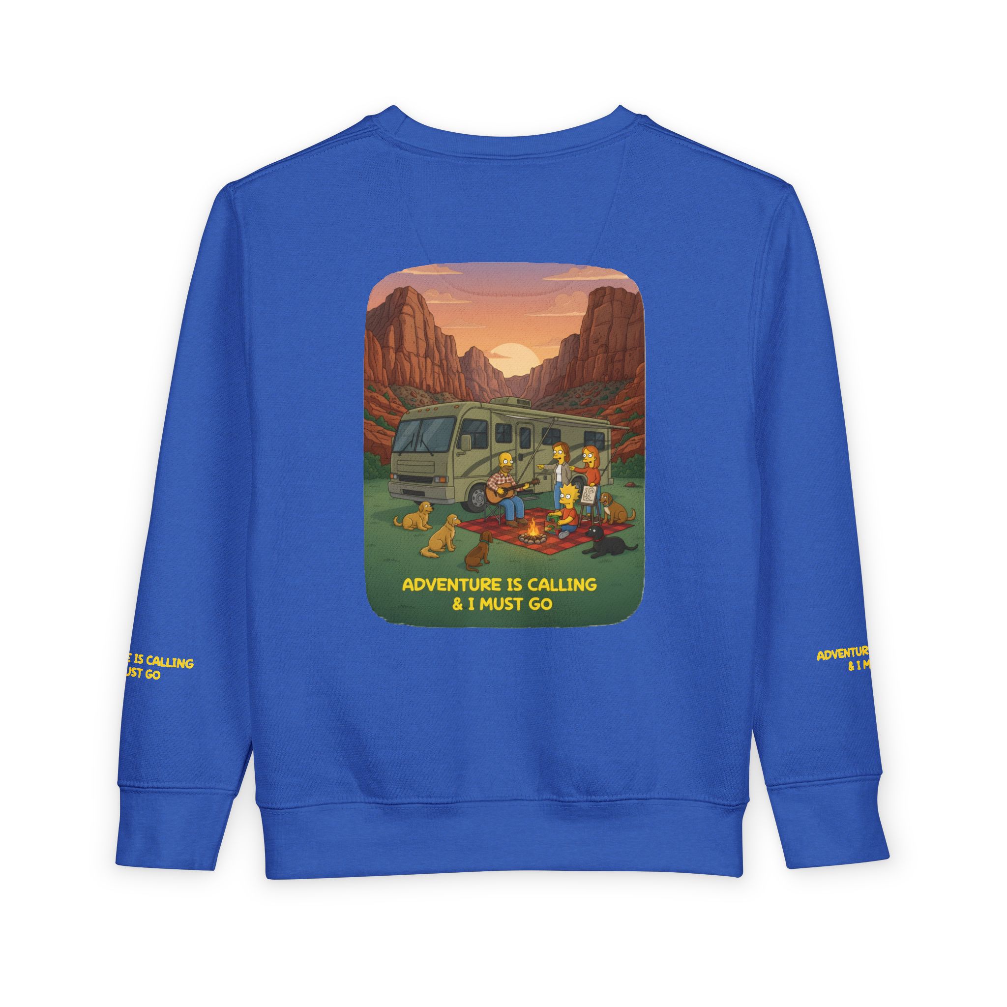 Toddler Sweatshirt - "Adventure Is Calling-I Must Go" (Design Sitcom-Line)