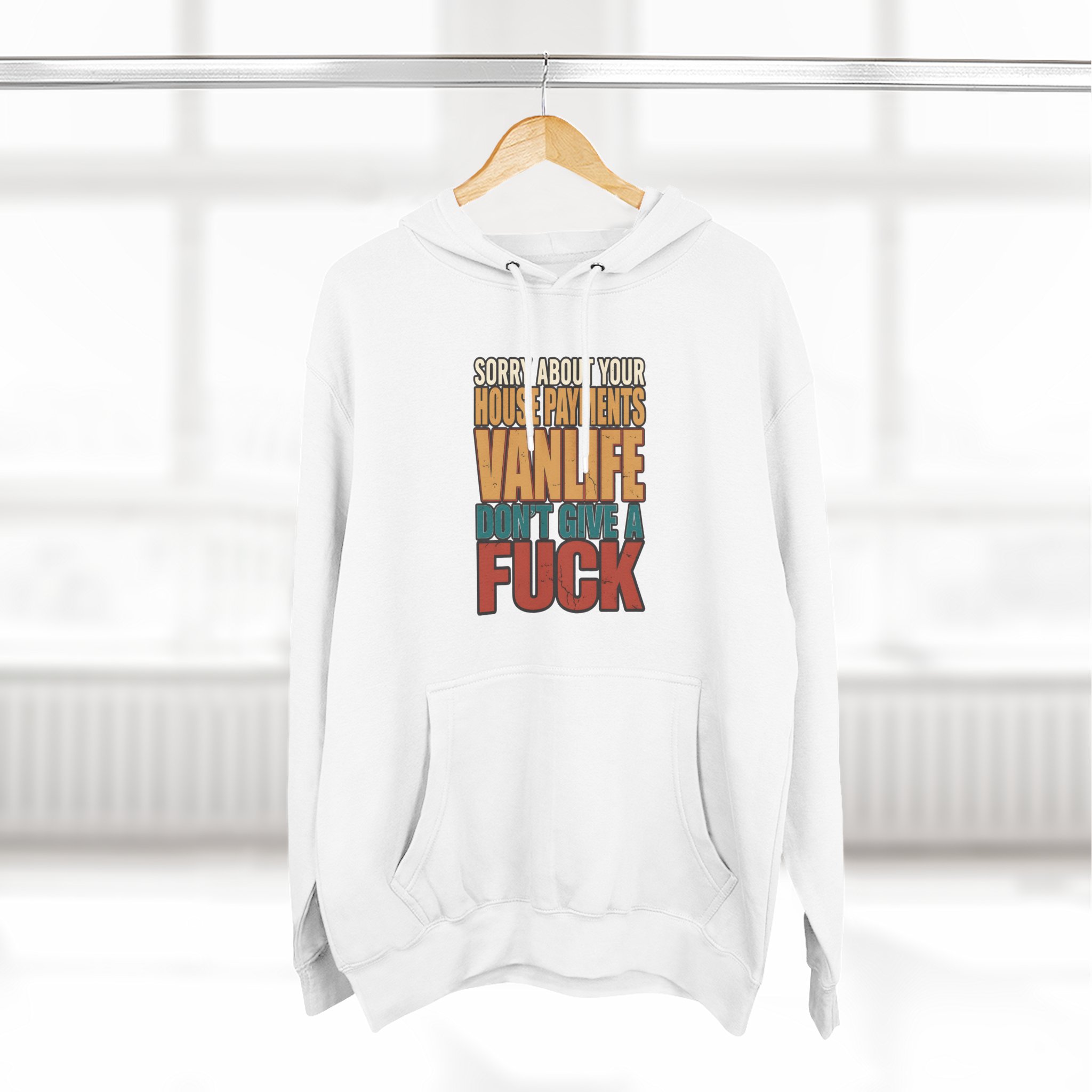Three-Panel Fleece Hoodie - "Sorry About Your House Payments" Design F**K-Line