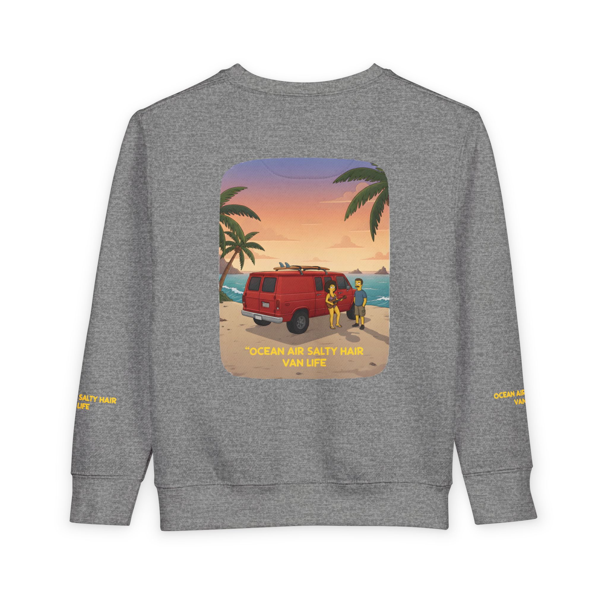 Toddler Sweatshirt - "Ocean Air Salty Hair Van Life" (Design Sitcom-Line)
