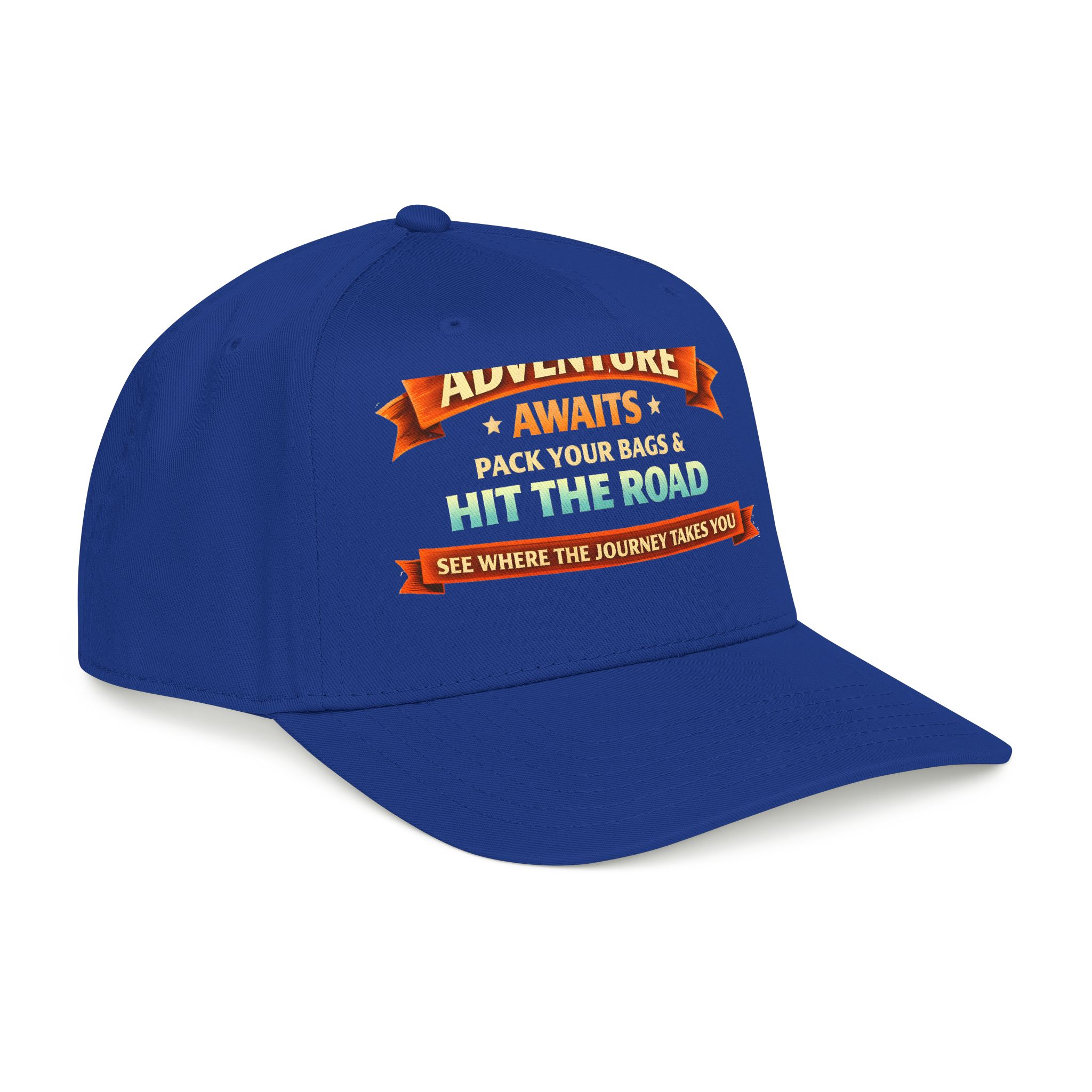 Baseball Cap - "Adventure Awaits-Pack Your Bags" Design Scenic-Line