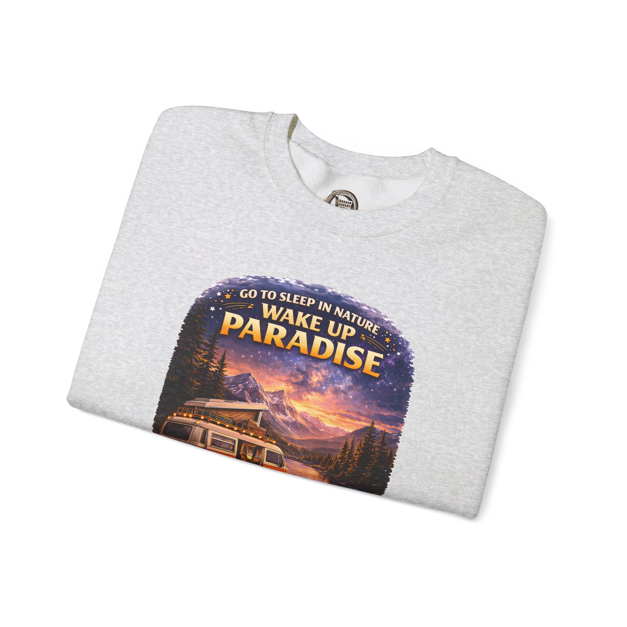 Unisex Heavy Blend™ Crewneck Sweatshirt — "Go To Sleep Nature " Design Scenic-Line