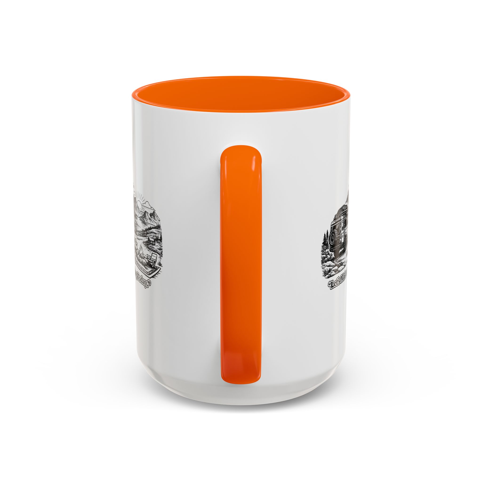 Accent Coffee Mug (11, 15oz) — "Lets make Someday, Today?" Design Minimal-Line