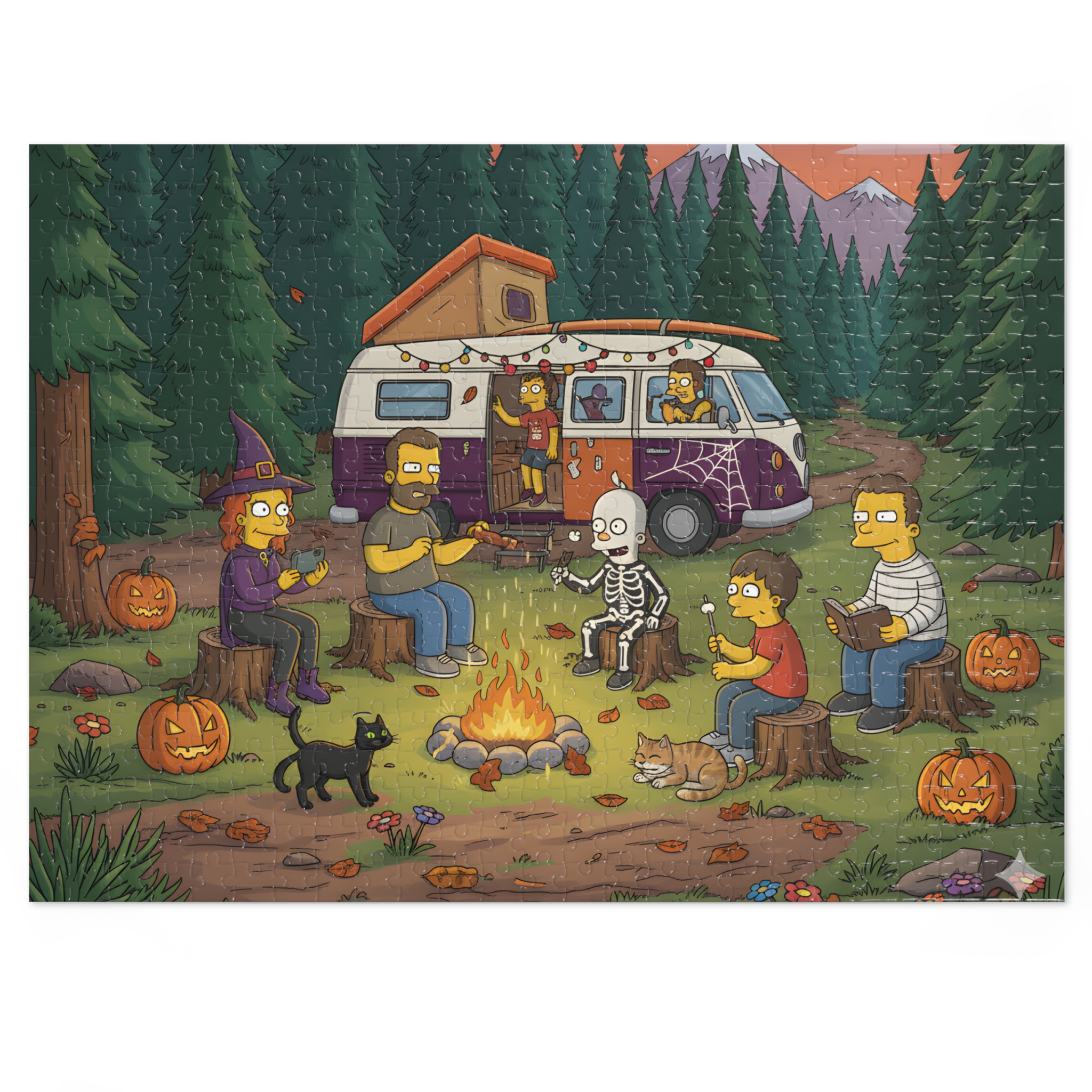5581313008463244980_2048.jpeg Jigsaw Puzzle with Tin — Autumn Camping Jigsaw Halloween