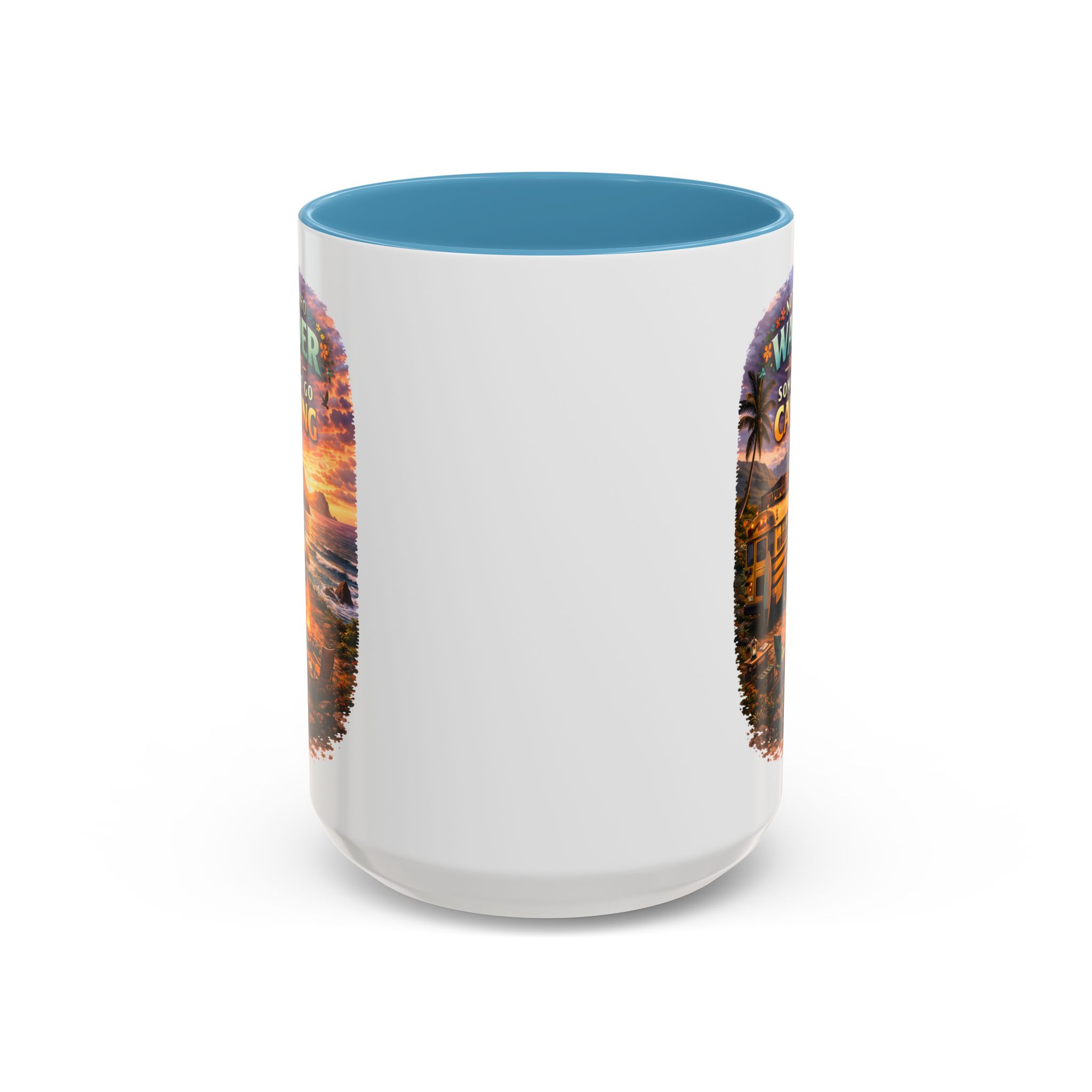 Accent Coffee Mug (11, 15oz) — "Not All Who Wander Are Lost" Design Scenic-Line