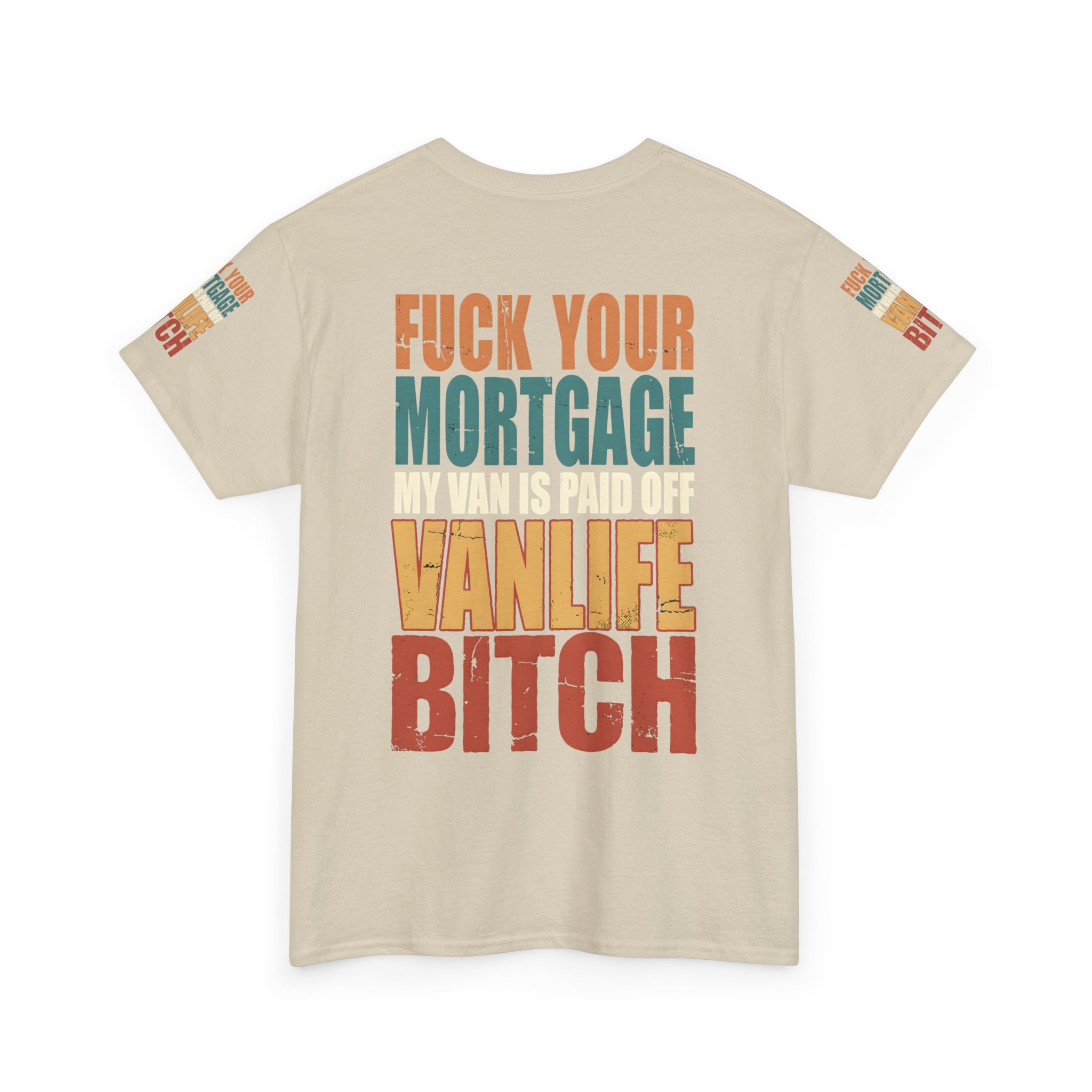 Unisex Heavy Cotton Tee — "Fuck Your Mortgage" Design F**K-Line