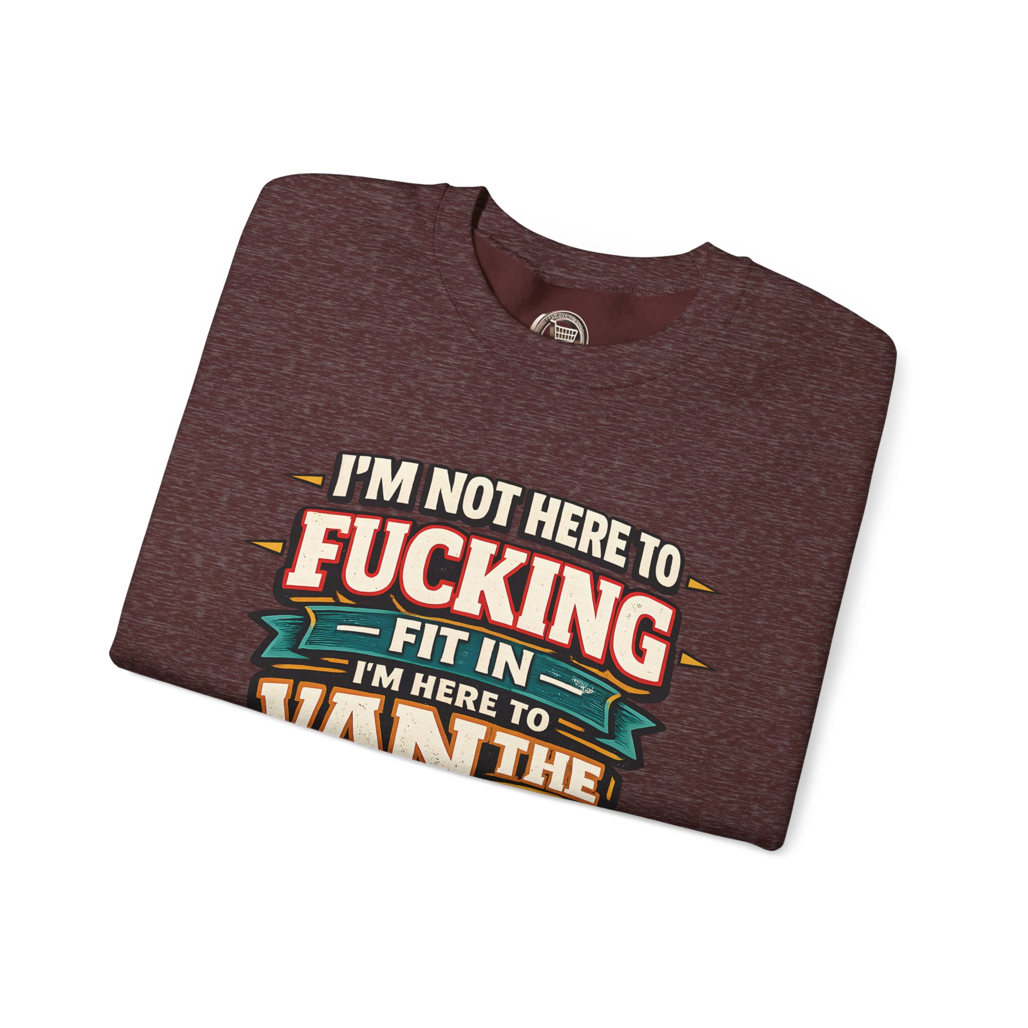 5607194019473518681_2048.jpeg Unisex Heavy Blend™ Crewneck Sweatshirt — "I´m Not Here To Fucking Fit In" Design F**K-Line