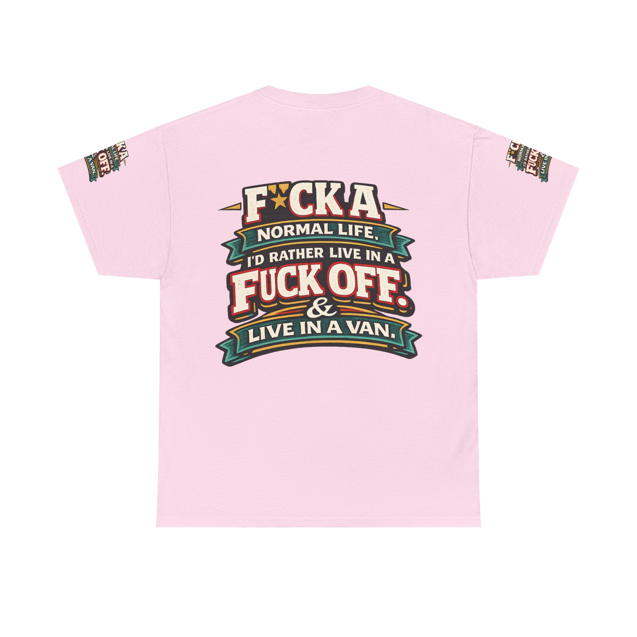 Unisex Heavy Cotton Tee — "Fuck A Normal Life" Design F**K-Line