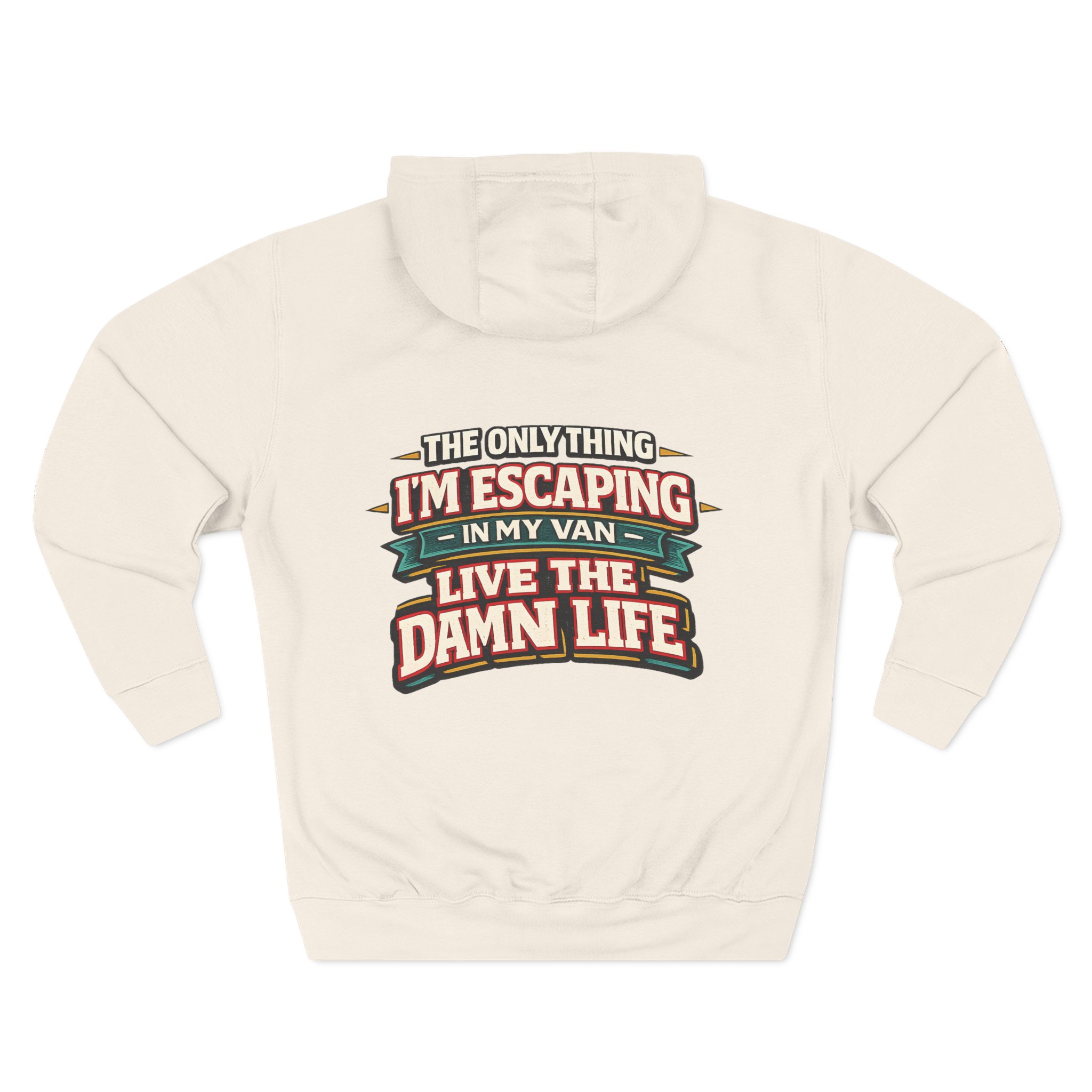 5622237437785150576_2048.jpeg Three-Panel Fleece Hoodie - "The Only Thing I´m Escaping" Design F**K-Line