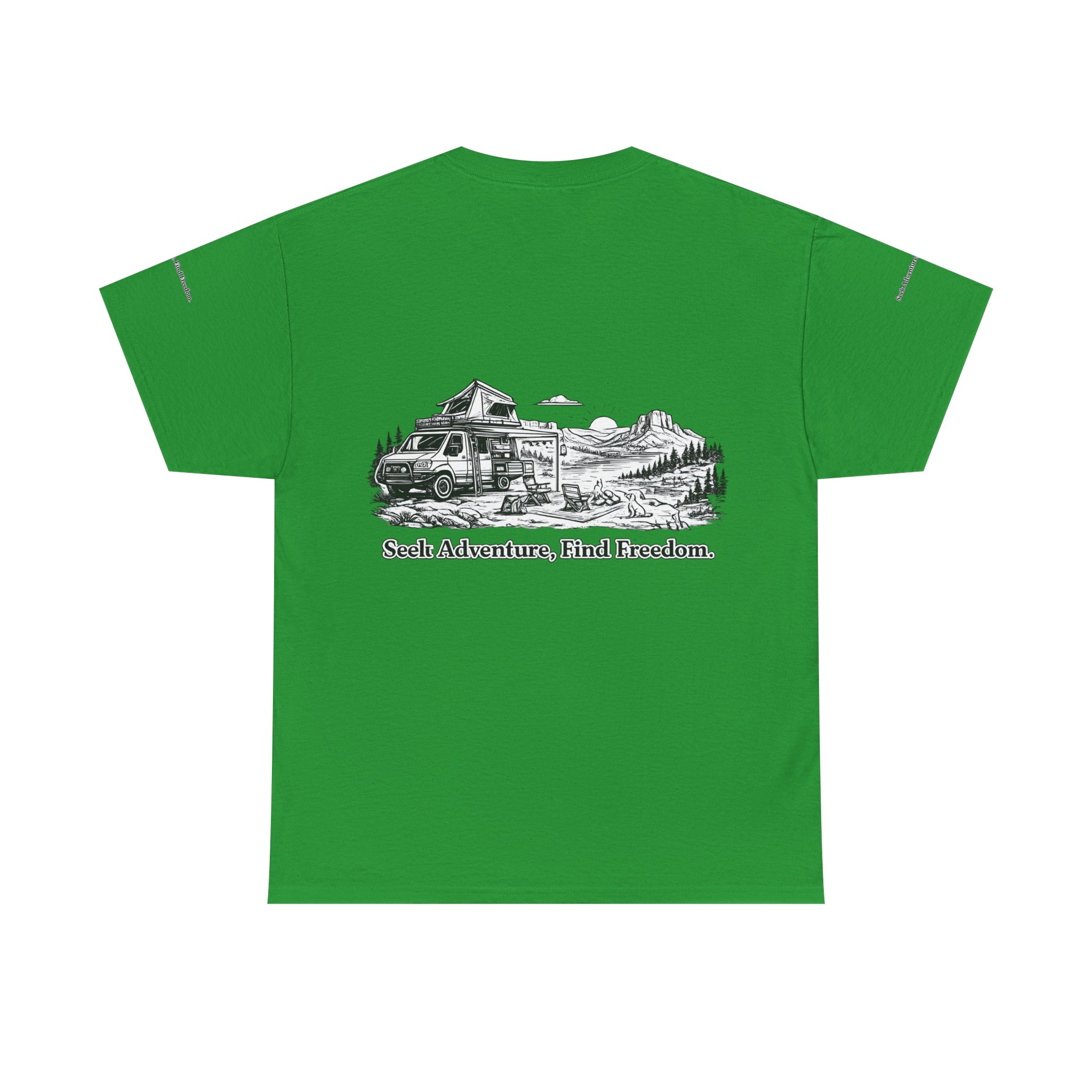 5636311842144098170_2048.jpeg Unisex Heavy Cotton Tee — "Seek Adventure, Find Freedom" Design Minimal-Line