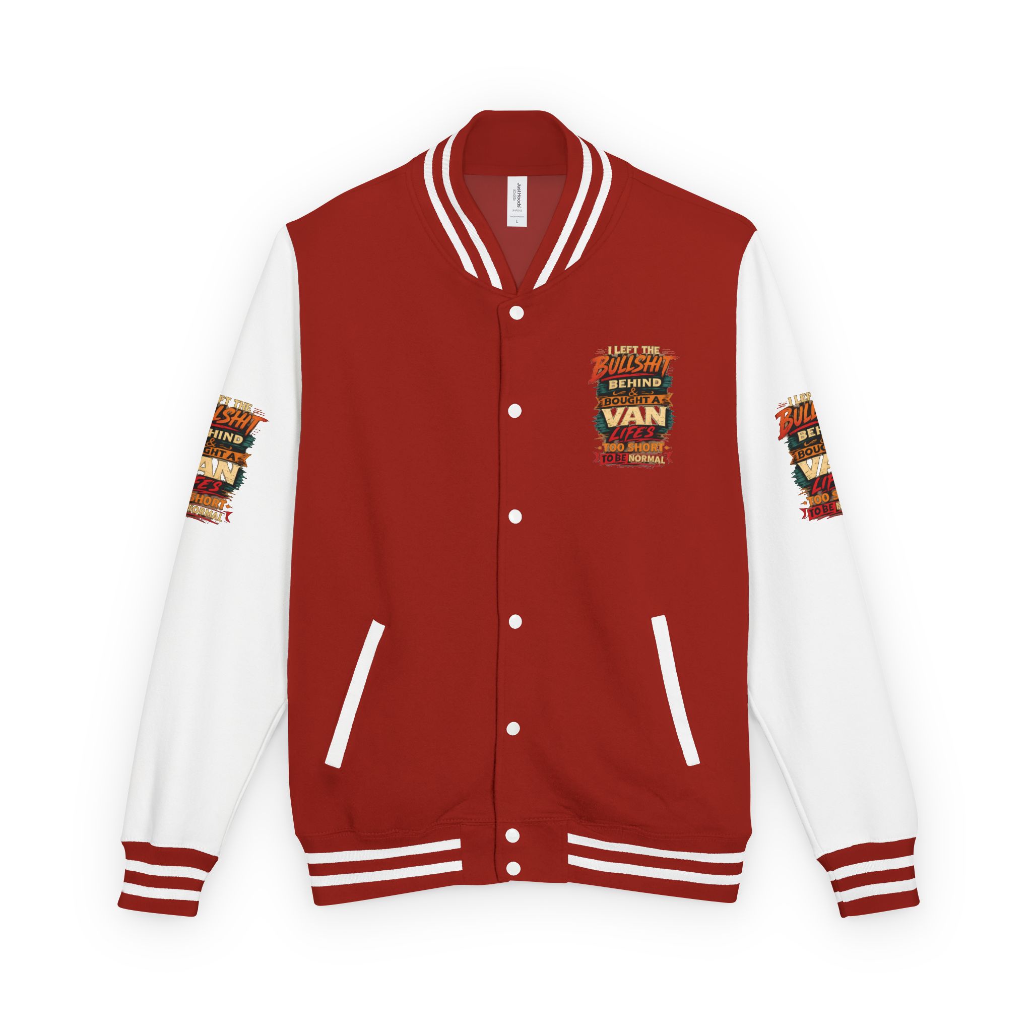 5640132787418618063_2048-1.jpeg Unisex Heavyweight Letterman Jacket — "I Left The Bullshit" Design F**K-Line