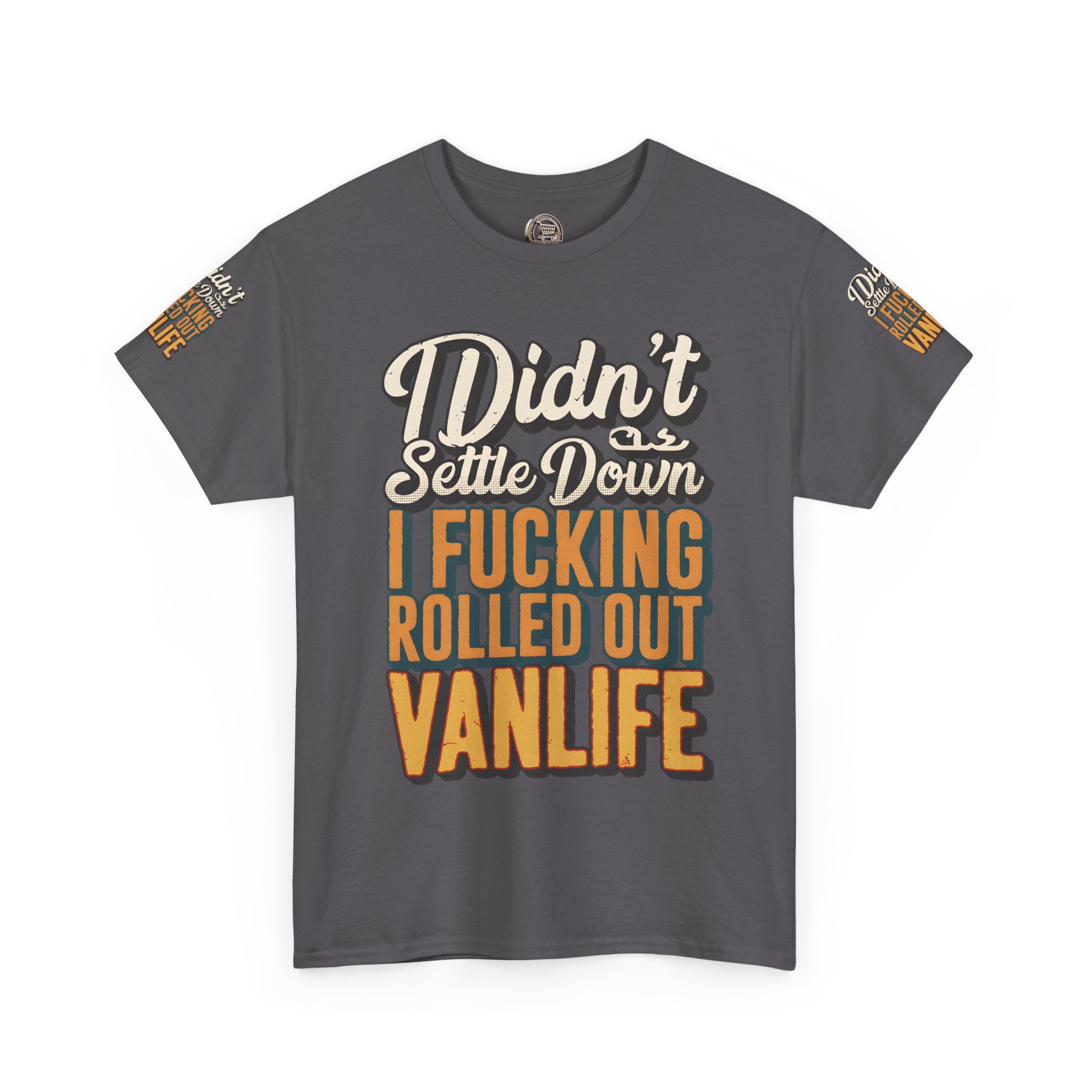 5645374230499910867_2048.jpeg Unisex Heavy Cotton Tee — "Dind´t Settle Down" Design F**K-Line