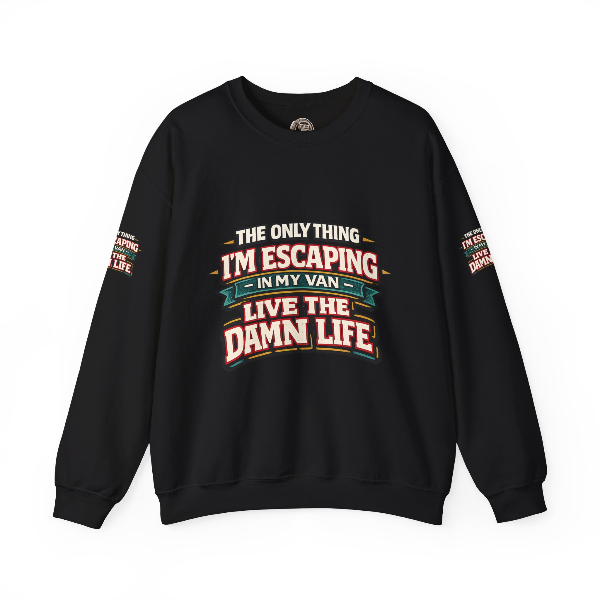 Unisex Heavy Blend™ Crewneck Sweatshirt — "The Only Thing I´m Escaping" Design F**K-Line