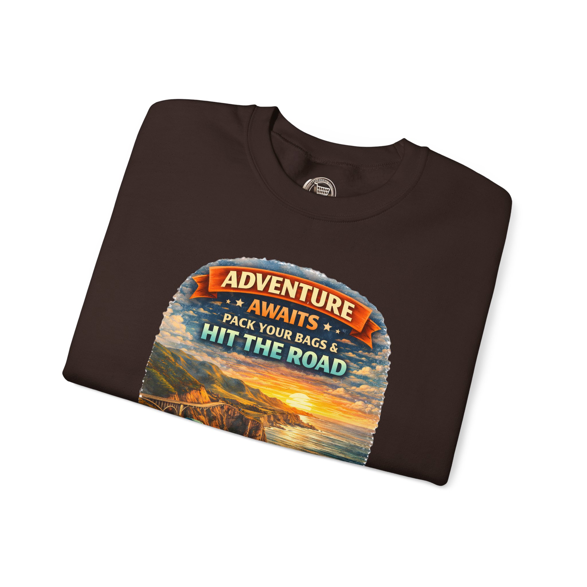5662047431747237958_2048.jpeg Unisex Heavy Blend™ Crewneck Sweatshirt — "Adventure Awaits-Pack Your Bags" Design Scenic-Line