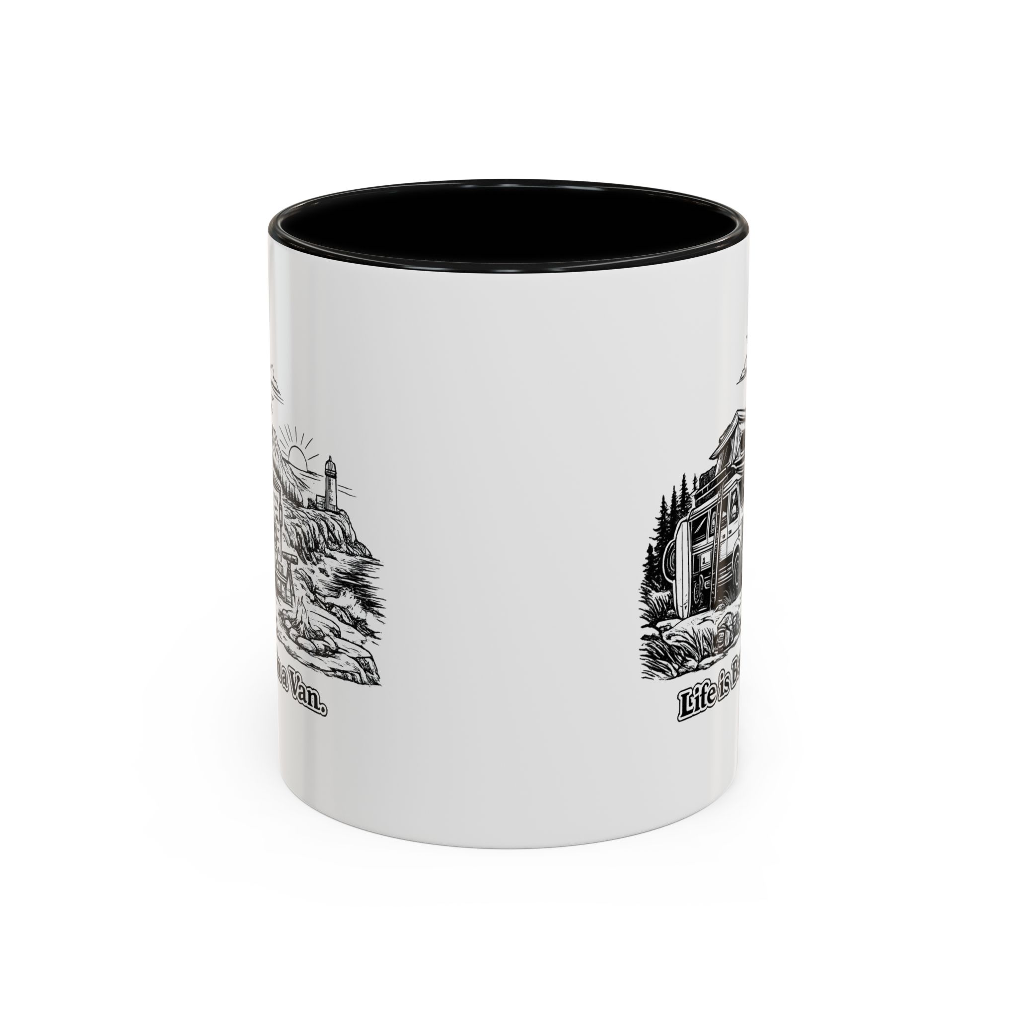 5684693172819730915_2048.jpeg Accent Coffee Mug (11, 15oz) — "Life Is Better In A Van" Design Minimal-Line