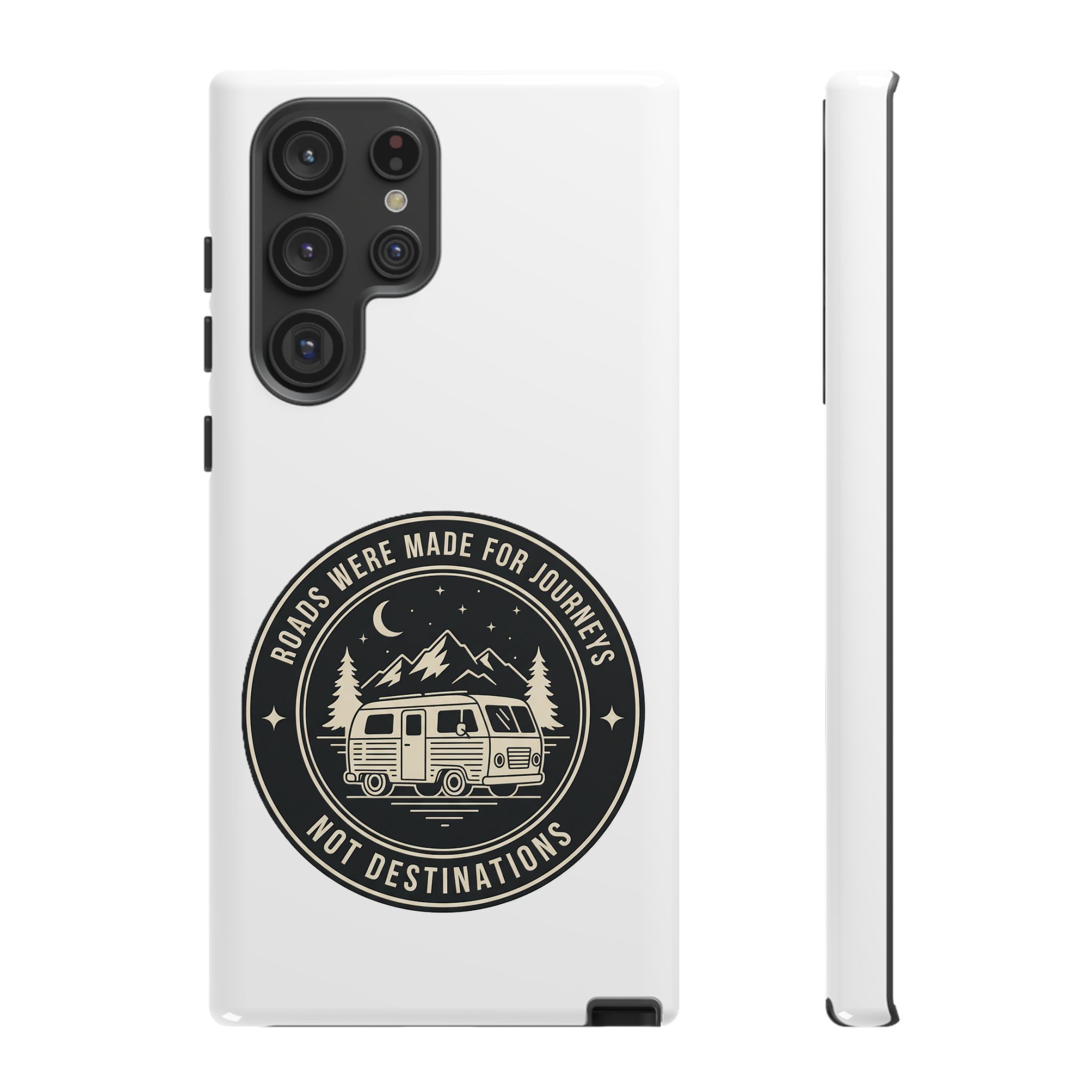 Phone Case — "ROAD WHERE MADE FOR JOURNEYS-NOT DESTINATIONS" Camper Van Design