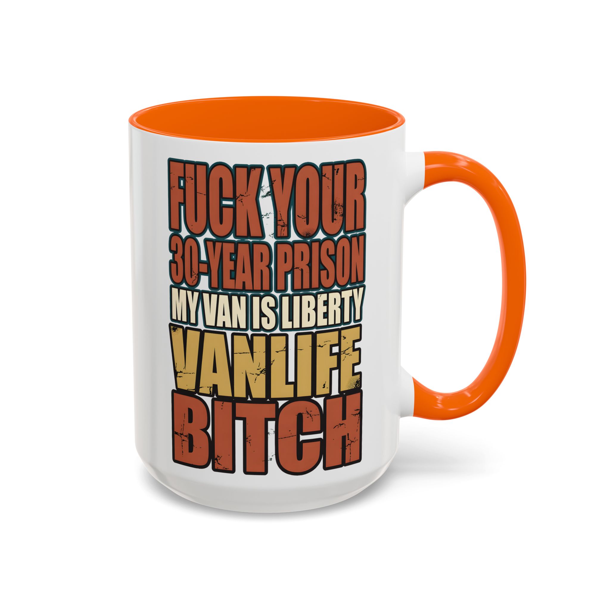 Accent Coffee Mug (11, 15oz) — "Fuck Your 30 Year" Design F**K-Line