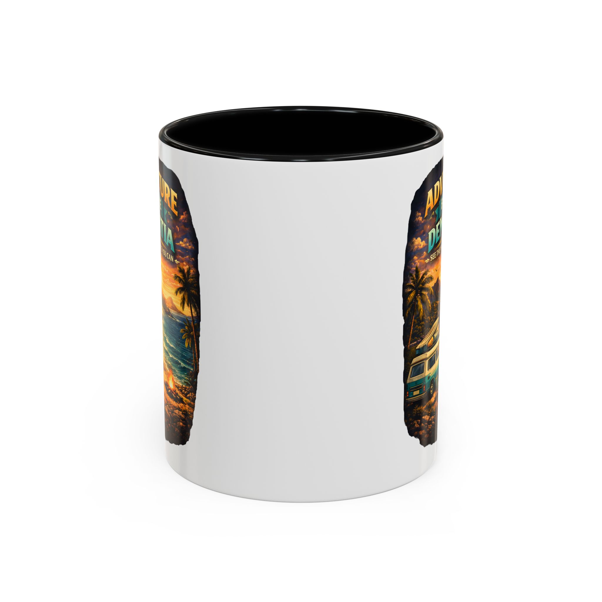 Accent Coffee Mug (11, 15oz) — "Adventure Before Dementia" Design Scenic-Line