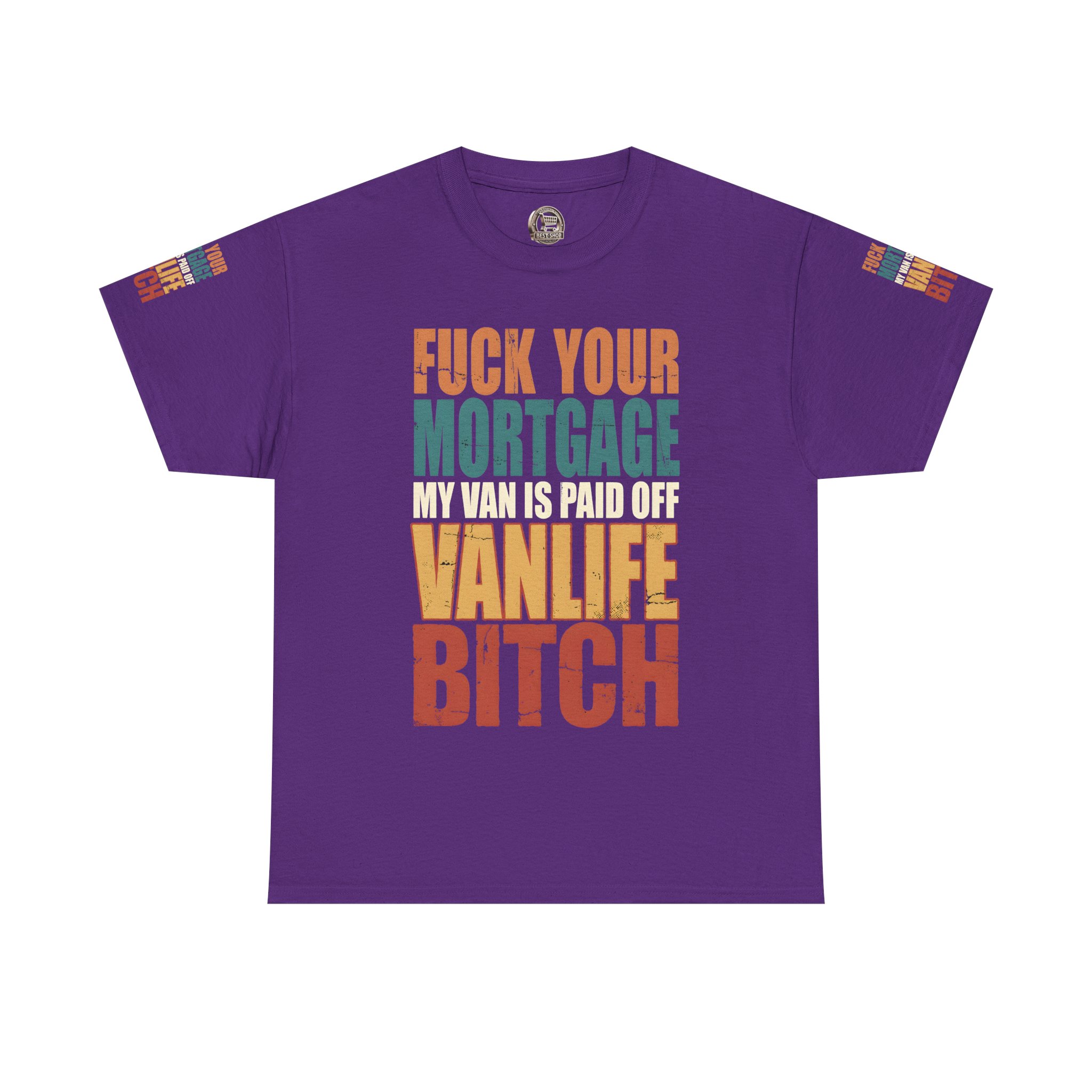 Unisex Heavy Cotton Tee — "Fuck Your Mortgage" Design F**K-Line
