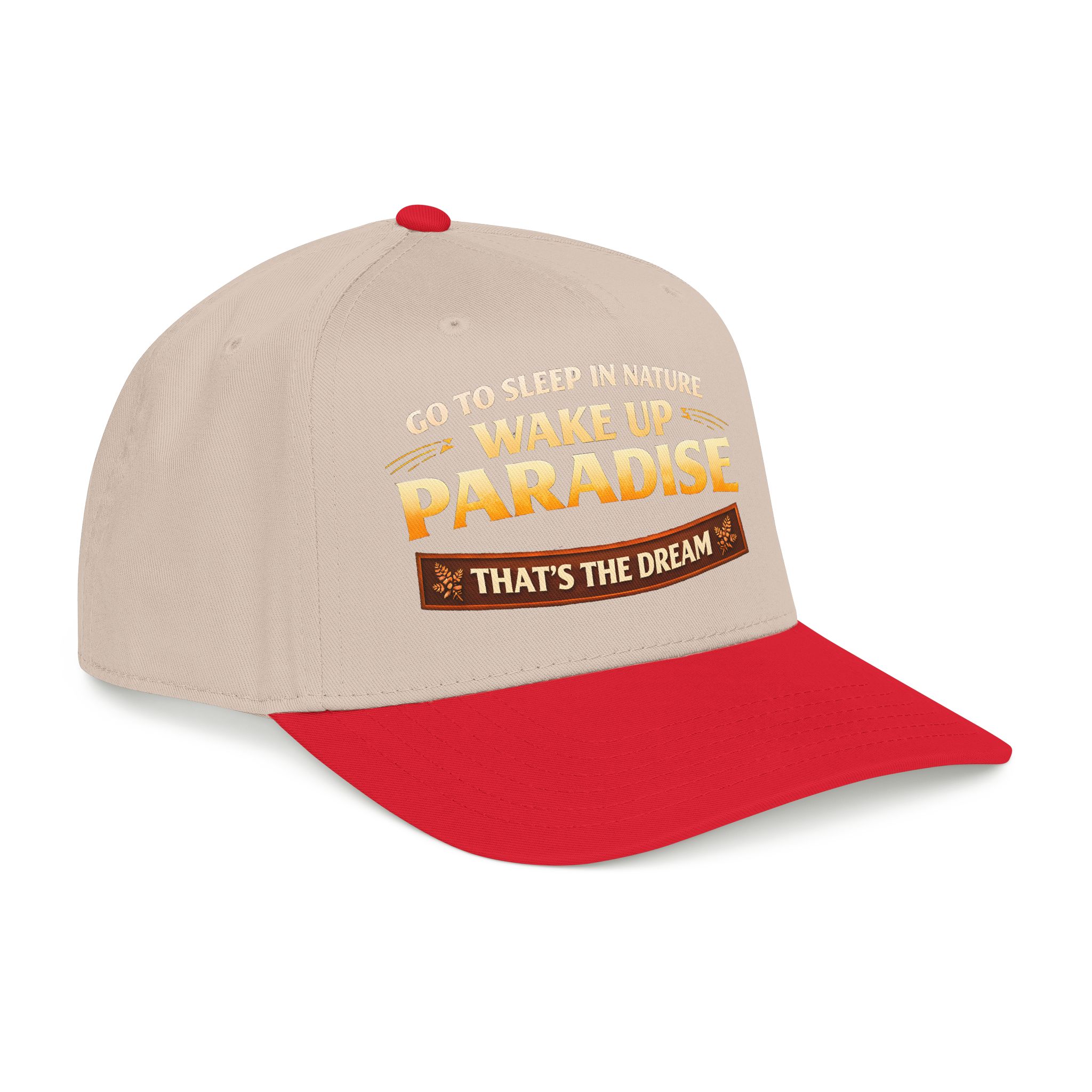 Baseball Cap - "Go sleep Nature-Wake Up Paradise" Design Scenic-Line