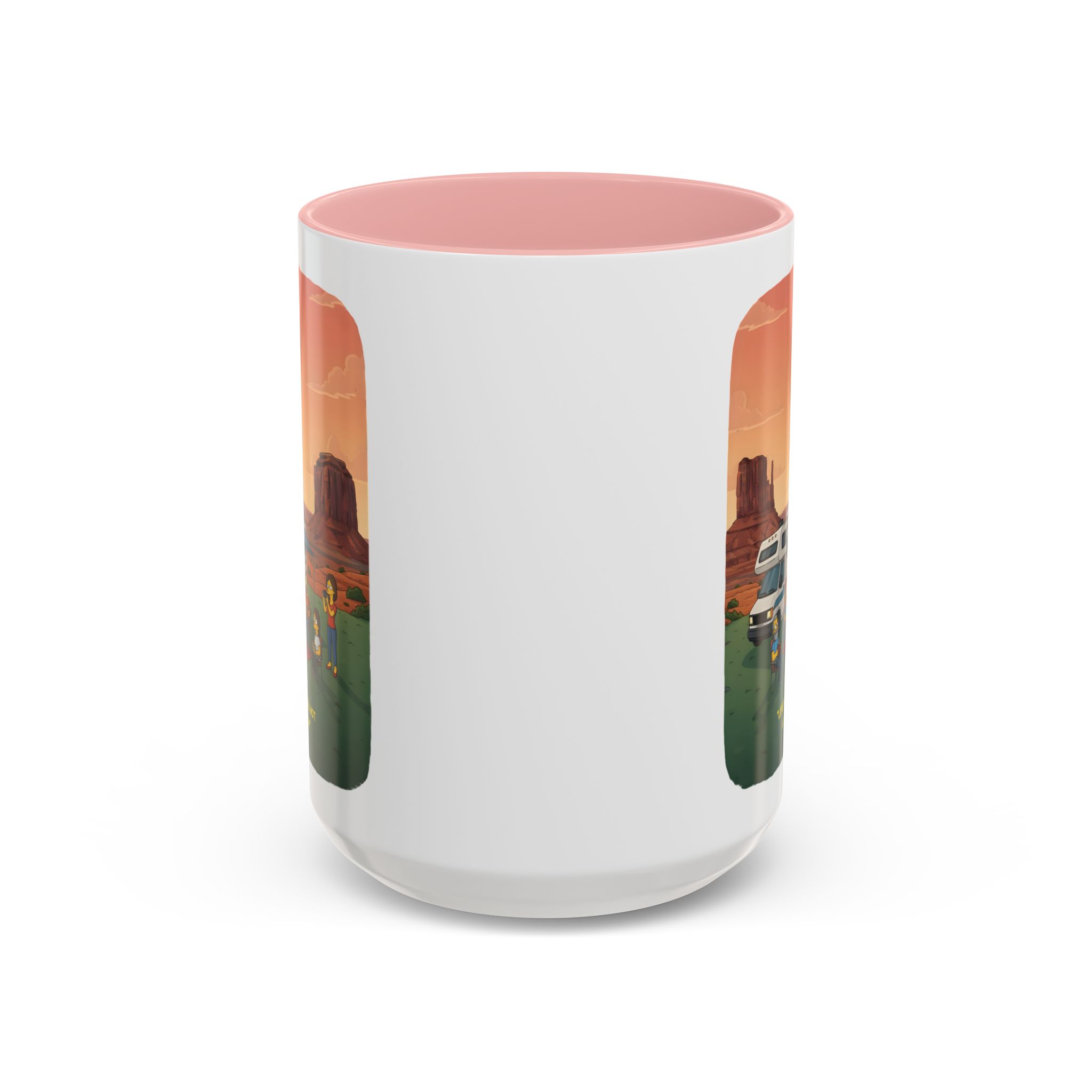 Accent Coffee Mug (11, 15oz) — "Life Is A Journey-Not A Destination" Design Sitcom-Line