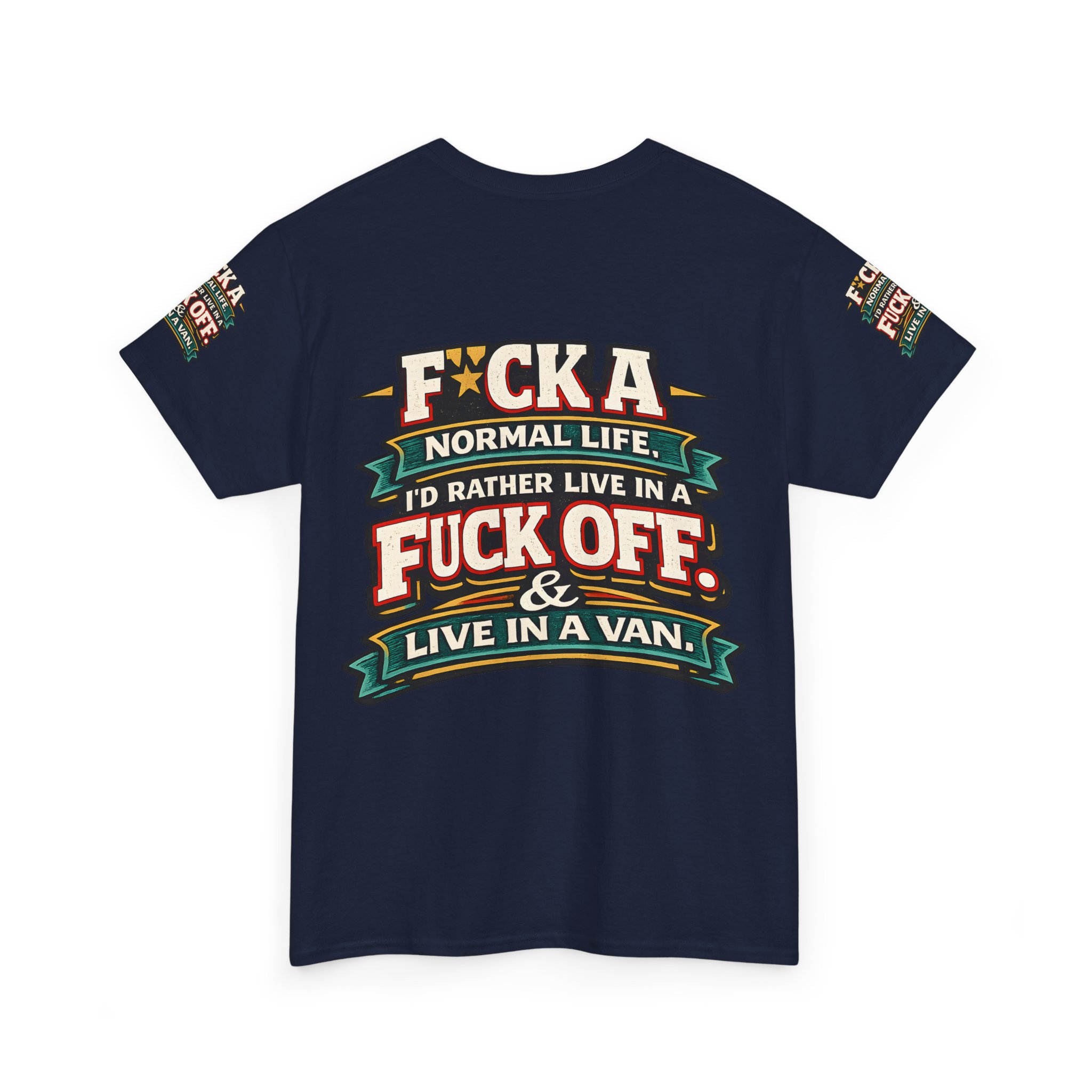 Unisex Heavy Cotton Tee — "Fuck A Normal Life" Design F**K-Line