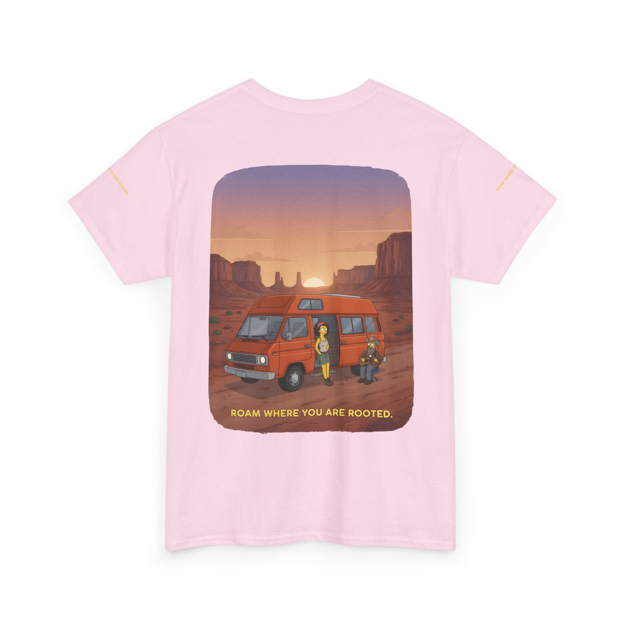 Unisex Heavy Cotton Tee — "Roam Where You Are Rooted" Design Sitcom-Line