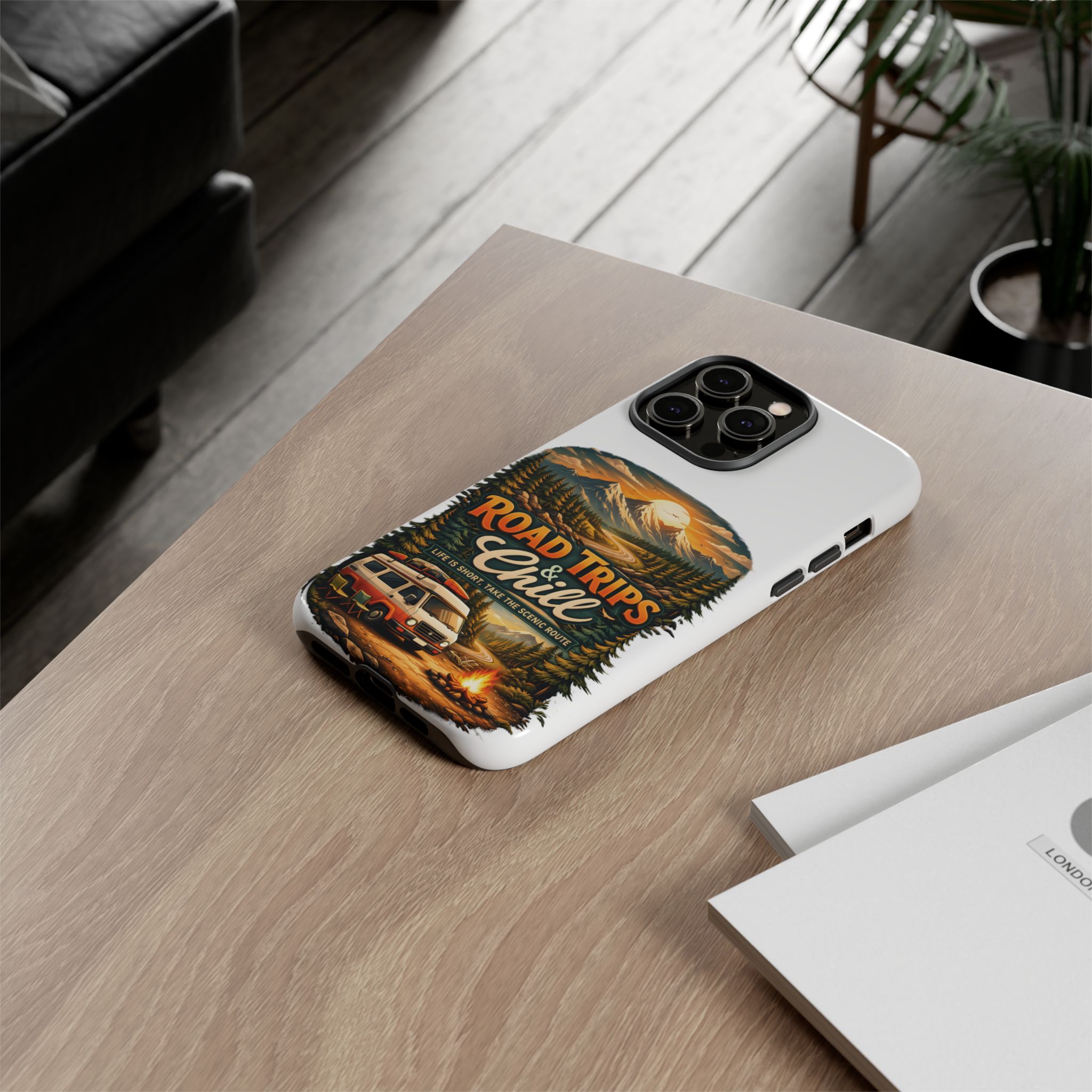 Phone Case — "Road Trips and Chill" (Design Scenic-Line)