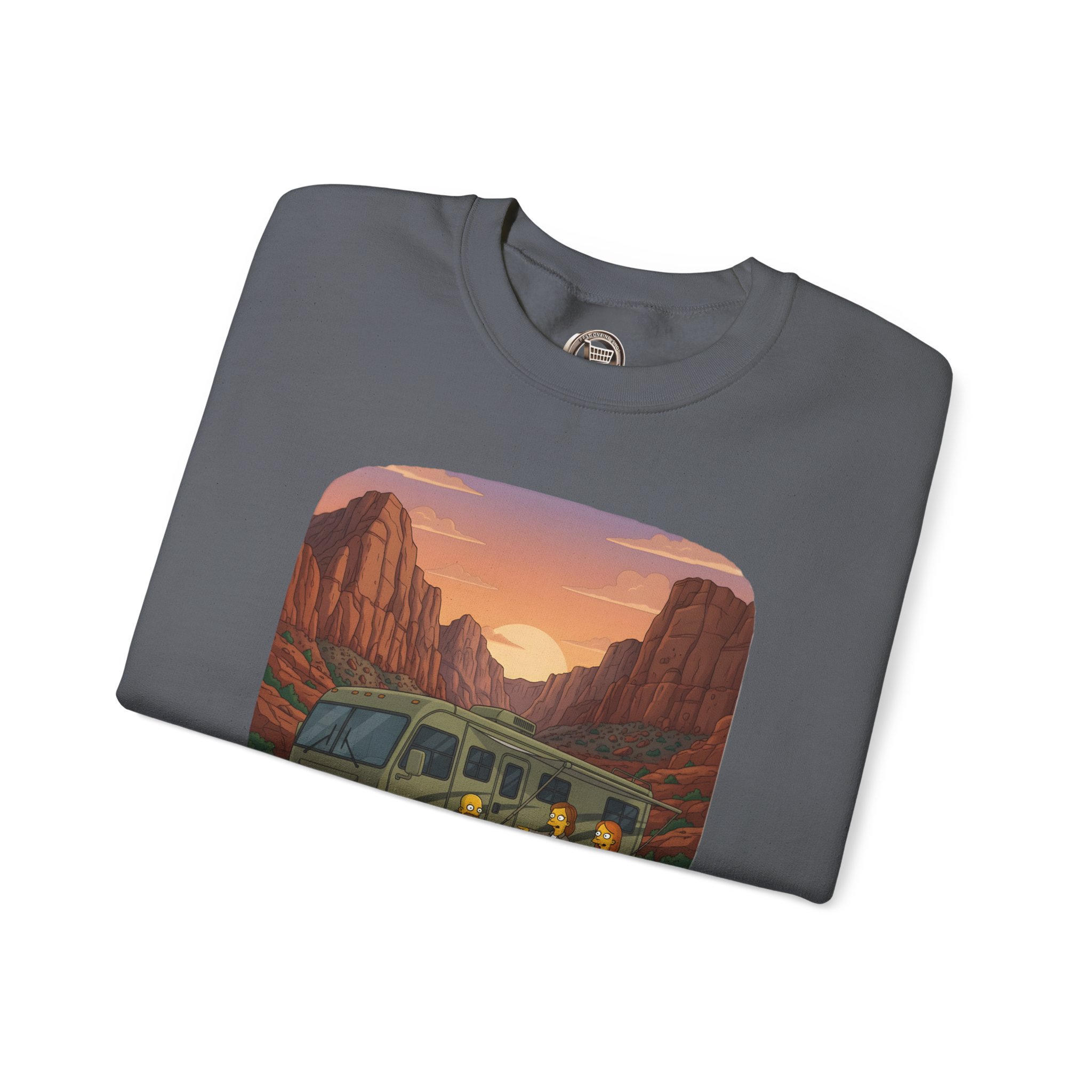 Unisex Heavy Blend™ Crewneck Sweatshirt — "Adventure Is Calling-I Must Go" Design Sitcom-Line