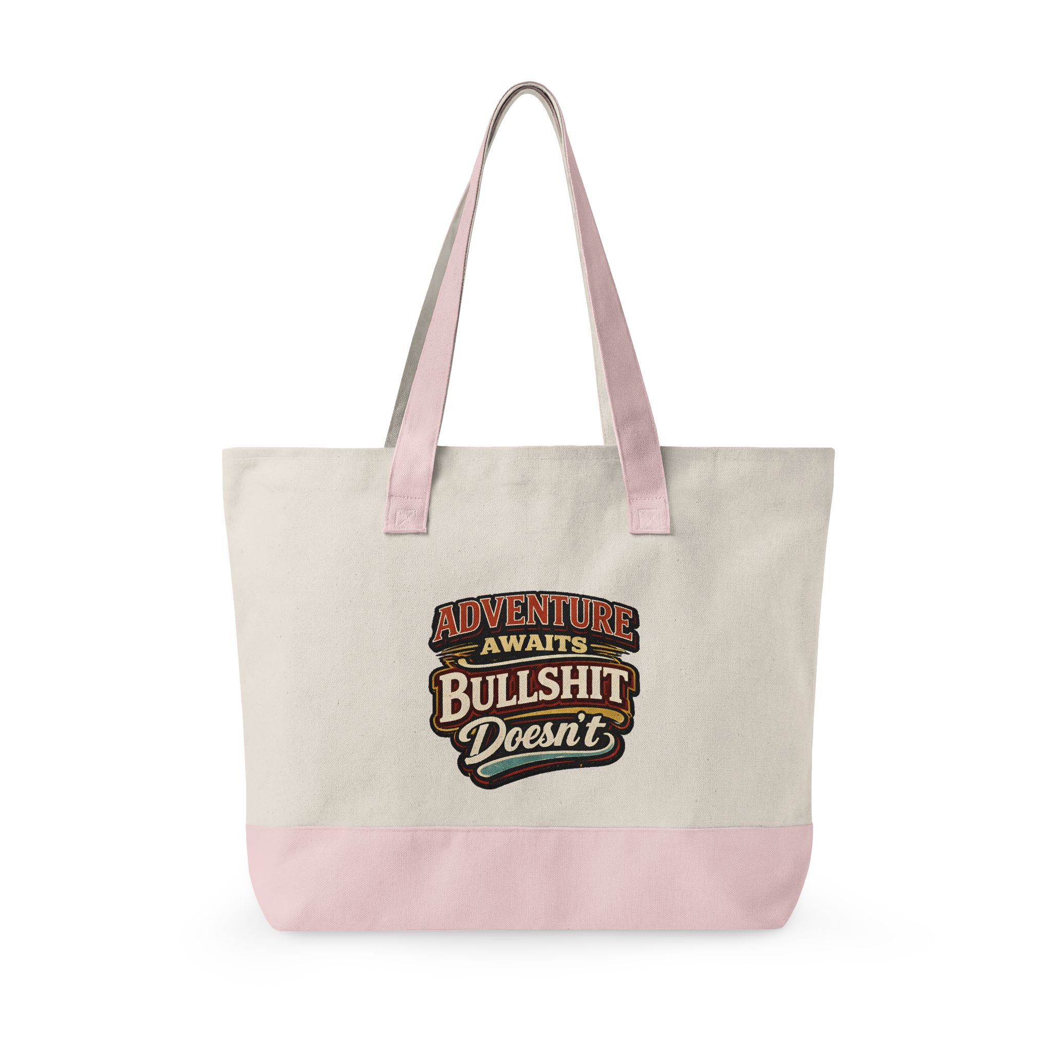 Zippered Canvas Tote — "Adventure Awaits" (Design F**K-Line)