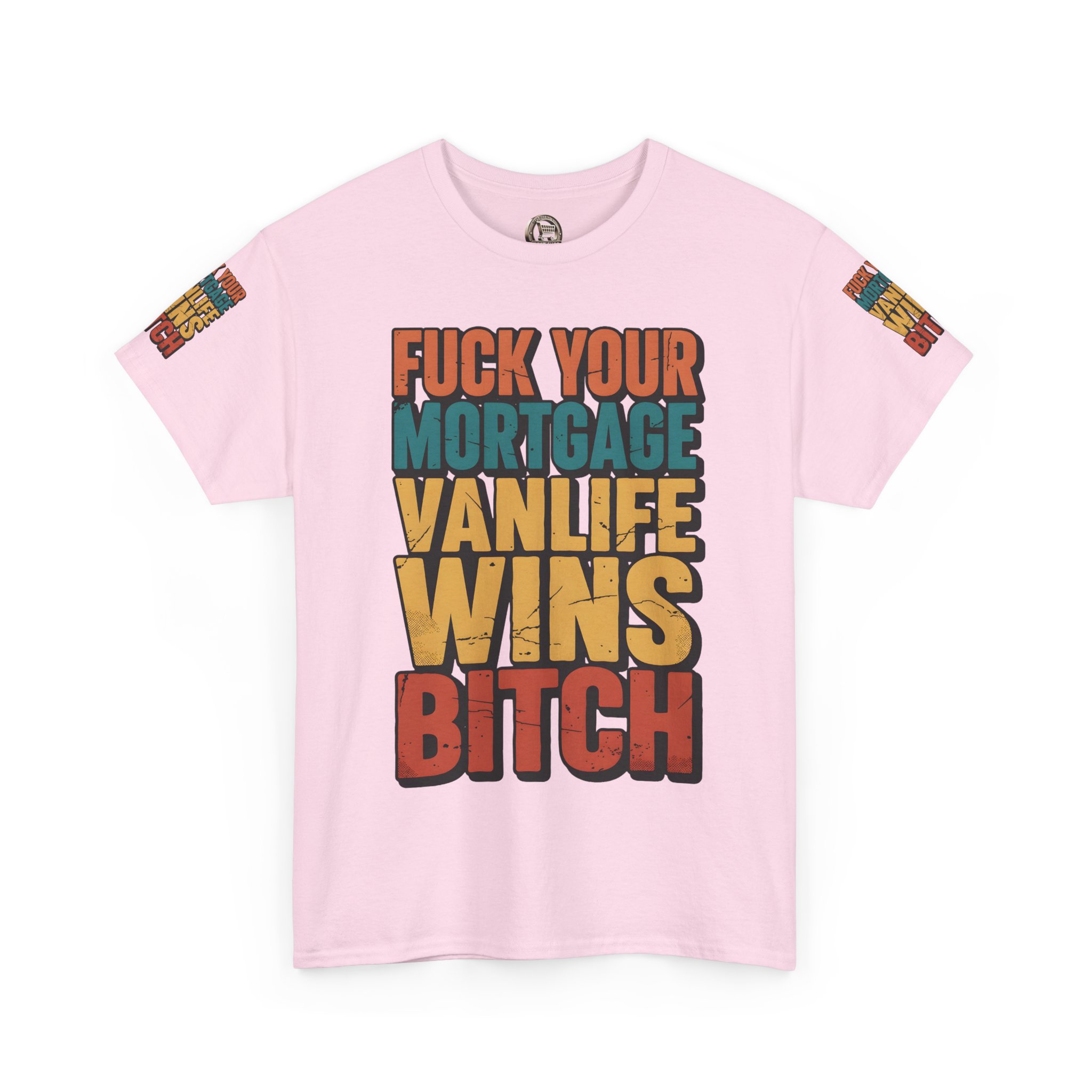Unisex Heavy Cotton Tee — "Fuck Your Mortgage" Design F**K-Line