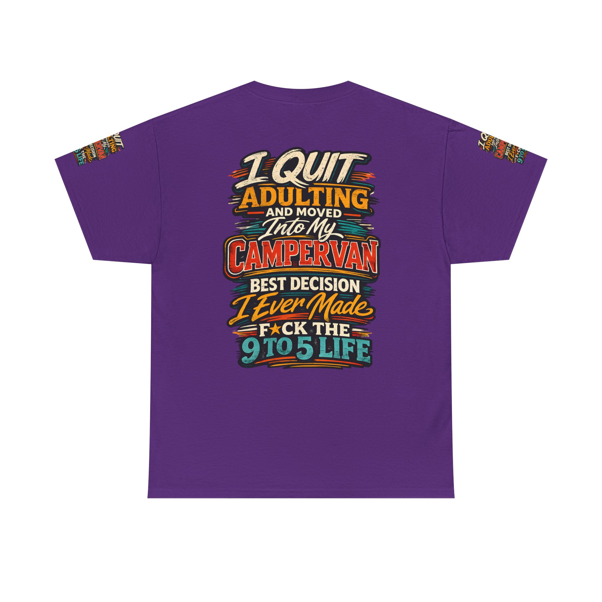 Unisex Heavy Cotton Tee — "I Quit Adulting" Design F**K-Line