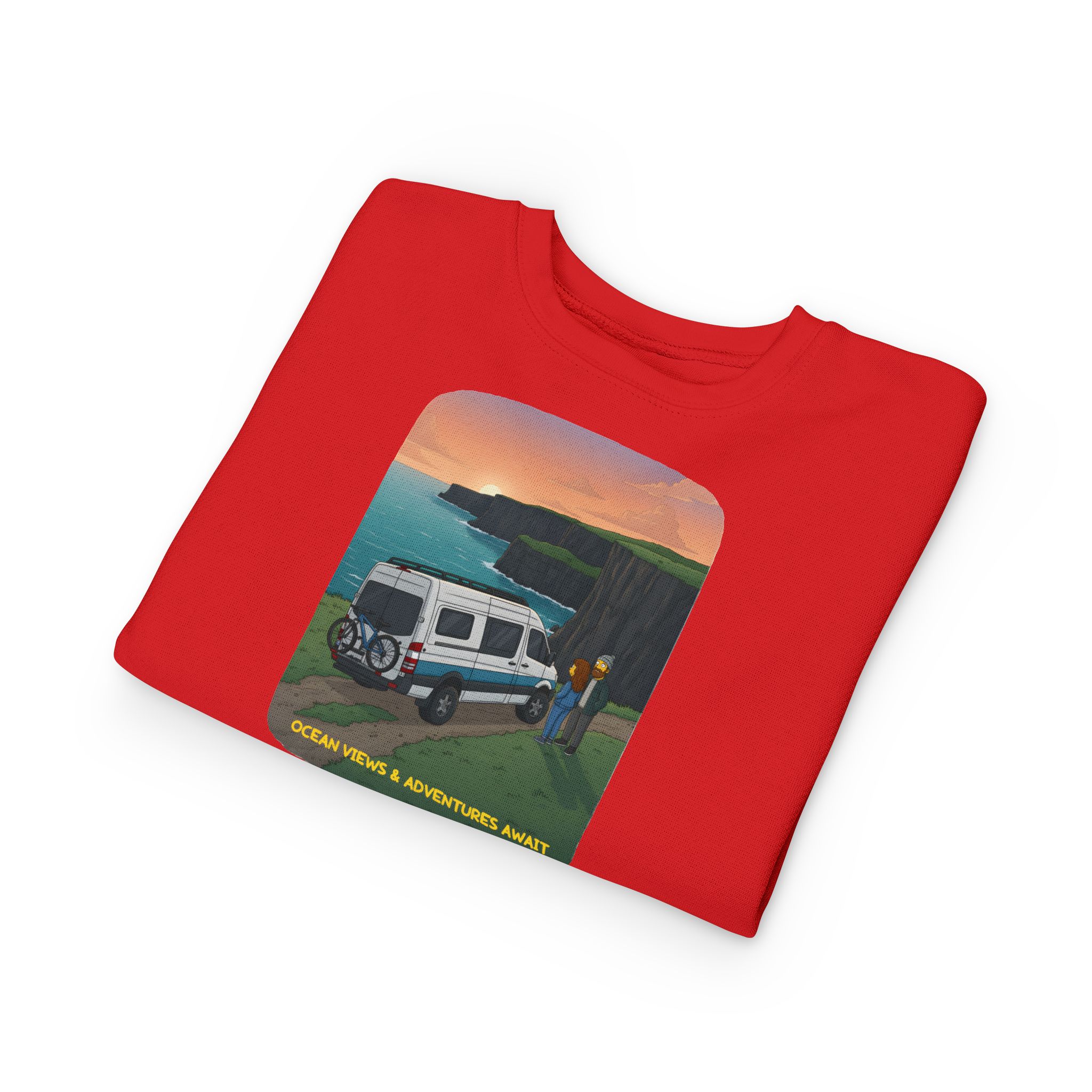 Toddler Sweatshirt - "Ocean Views-Adventures Awaits" (Design Sitcom-Line)