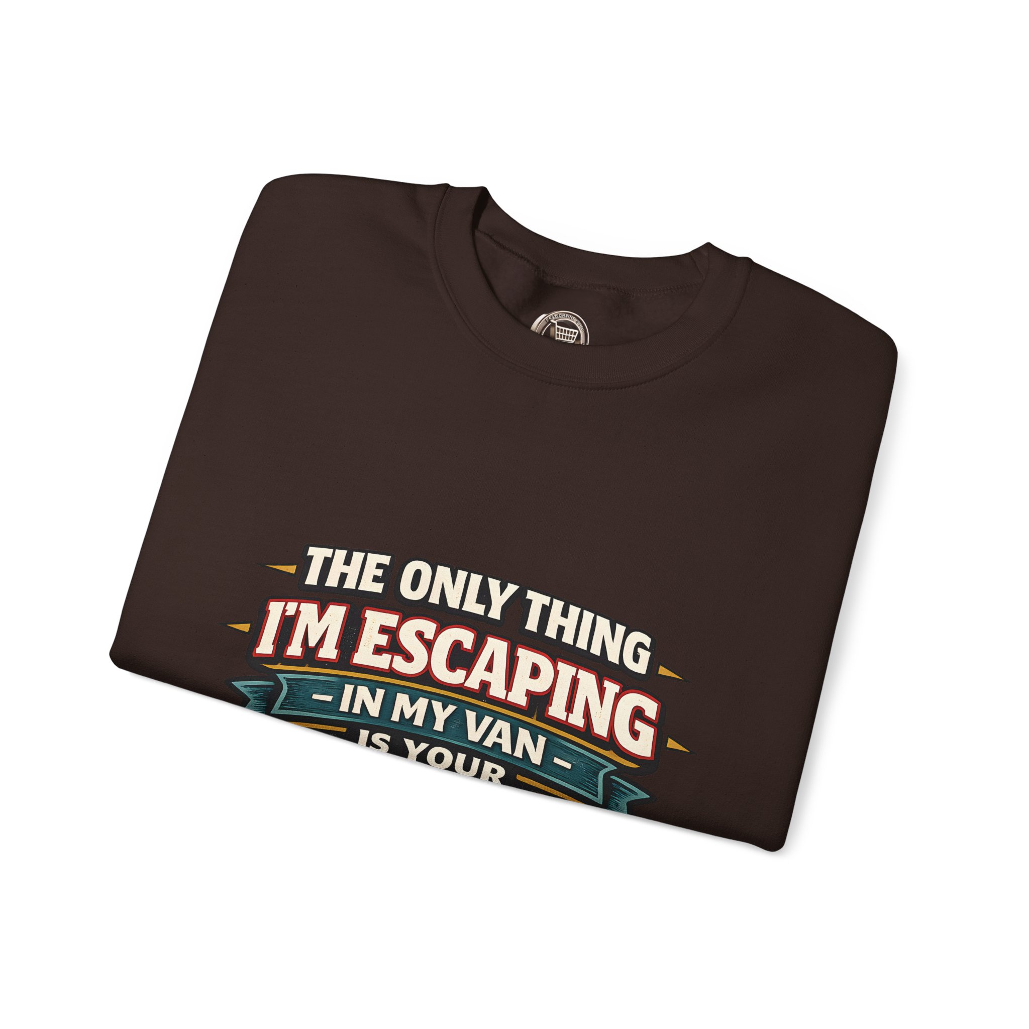 Unisex Heavy Blend™ Crewneck Sweatshirt — "The Only Thing I´m Escaping" Design F**K-Line