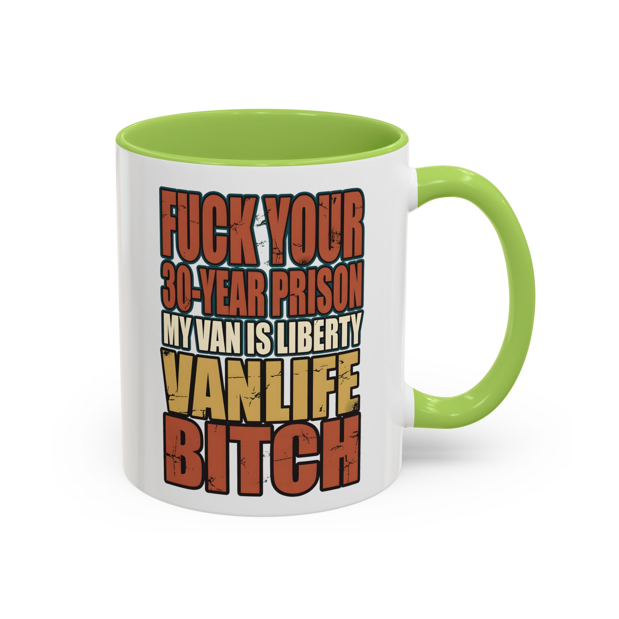 Accent Coffee Mug (11, 15oz) — "Fuck Your 30 Year" Design F**K-Line