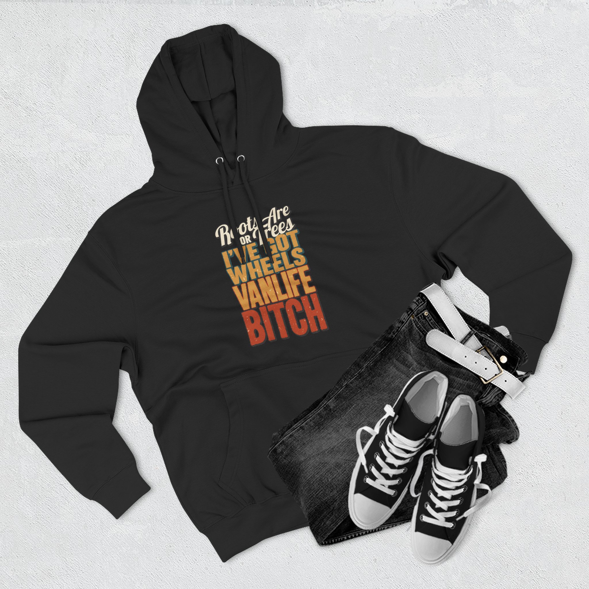 Three-Panel Fleece Hoodie - "Roots Are For Trees" Design F**K-Line
