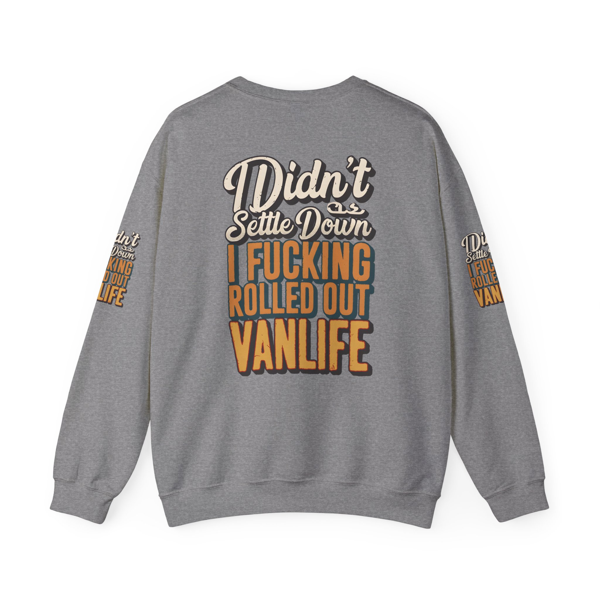Unisex Heavy Blend™ Crewneck Sweatshirt — "Dind´t Settle Down" Design F**K-Line