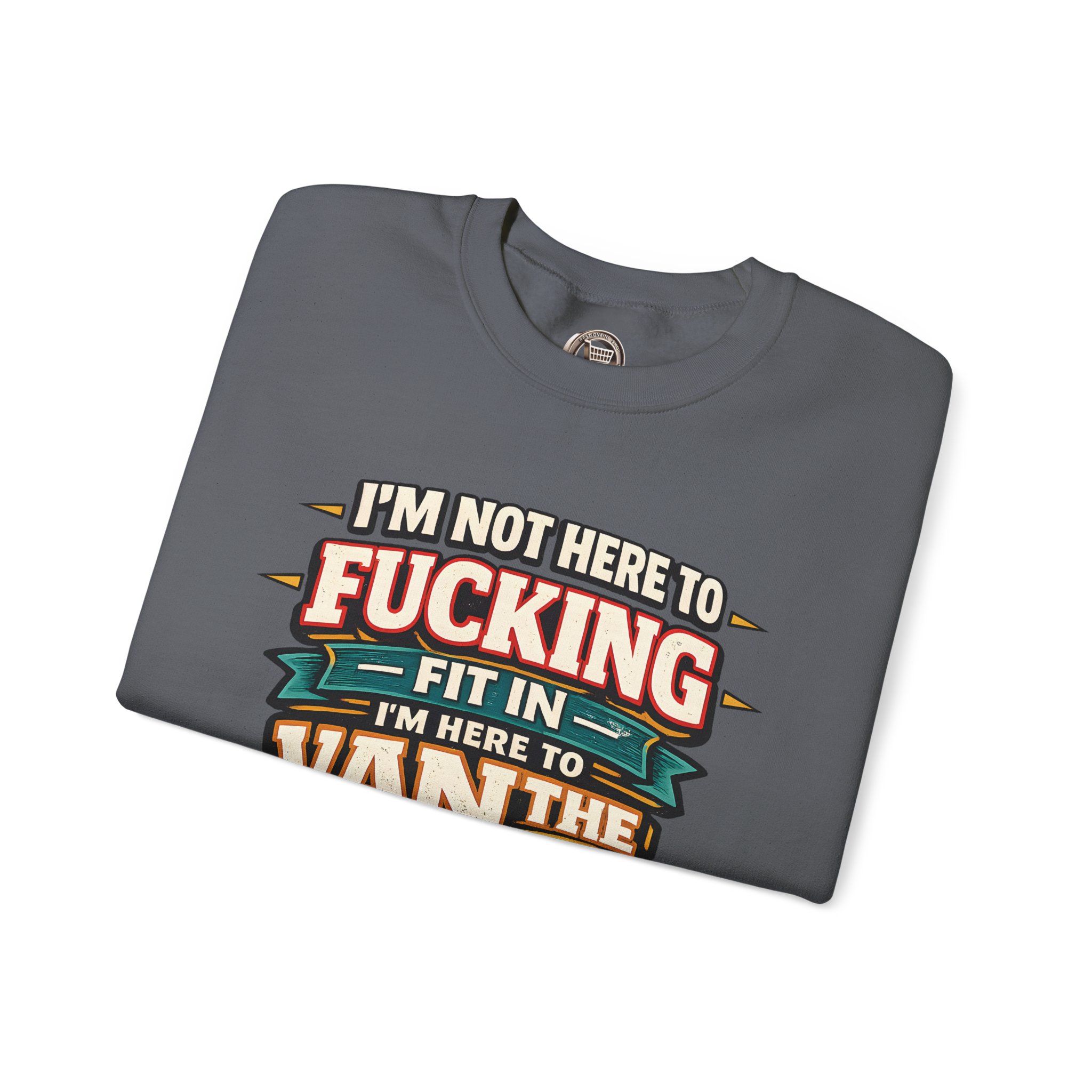 5808716223242257749_2048.jpeg Unisex Heavy Blend™ Crewneck Sweatshirt — "I´m Not Here To Fucking Fit In" Design F**K-Line