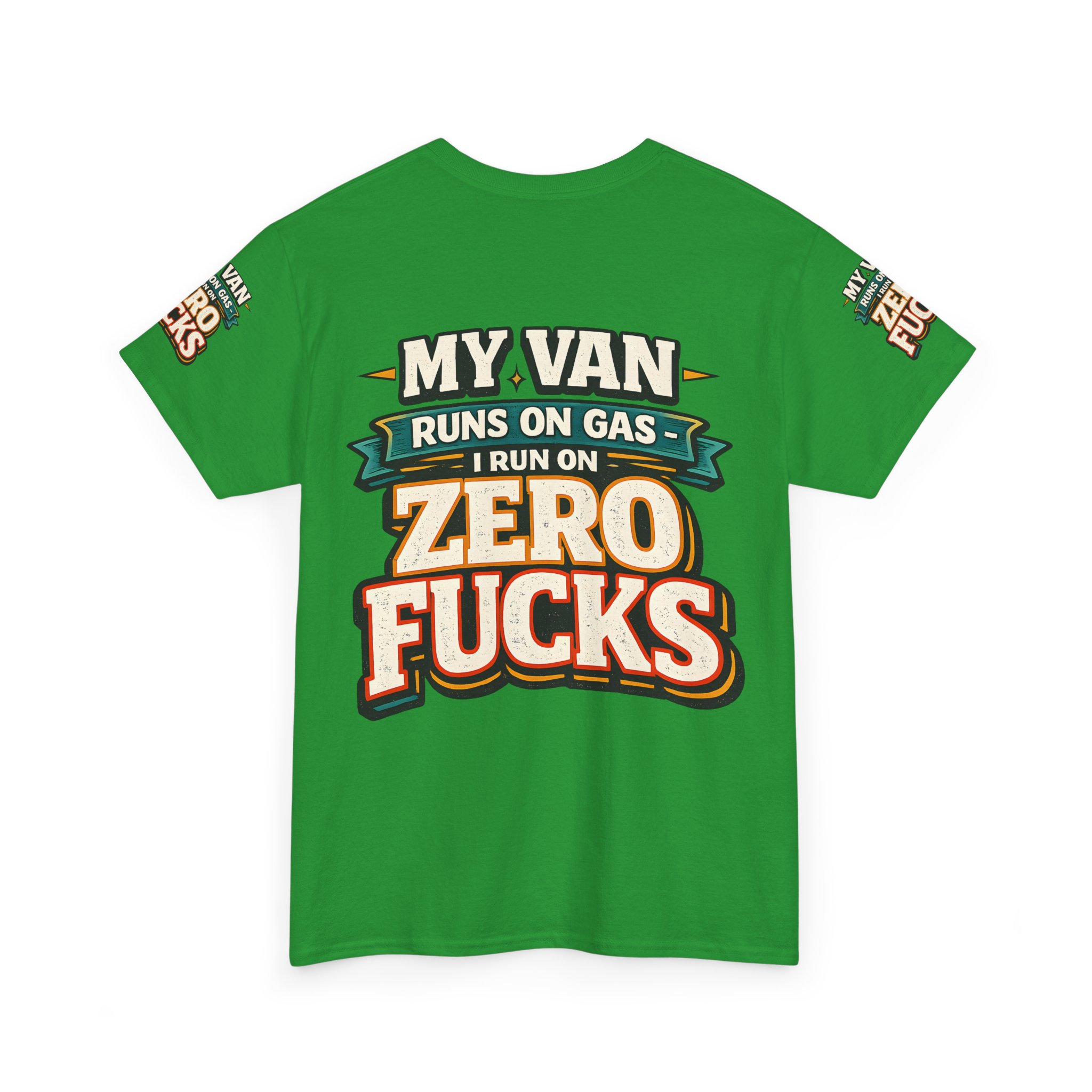 Unisex Heavy Cotton Tee — "My Van Runs On Gas" Design F**K-Line