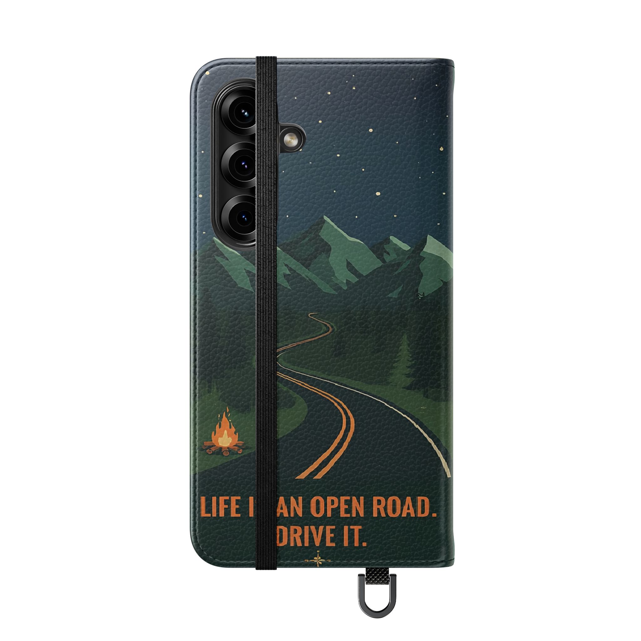 Flip Phone Case — "Roam More Worry Less - Life Is An Open Road" Phone Wallet