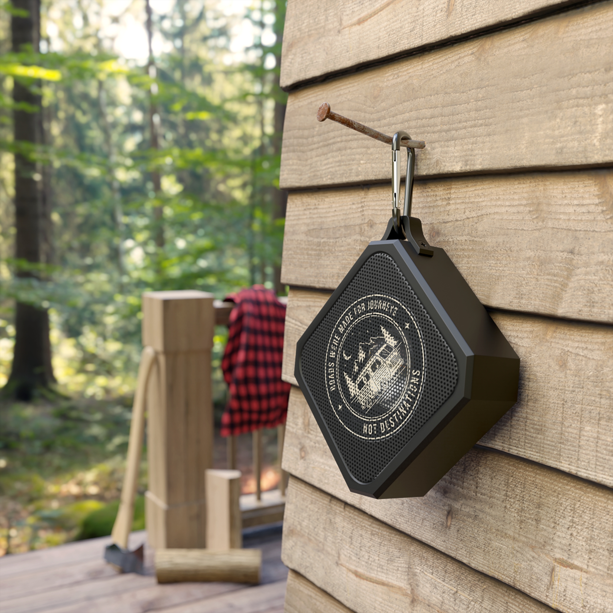 Bluetooth Speaker — “Roads Were Made for Journeys, Not Destinations” Outdoor Portable Speaker