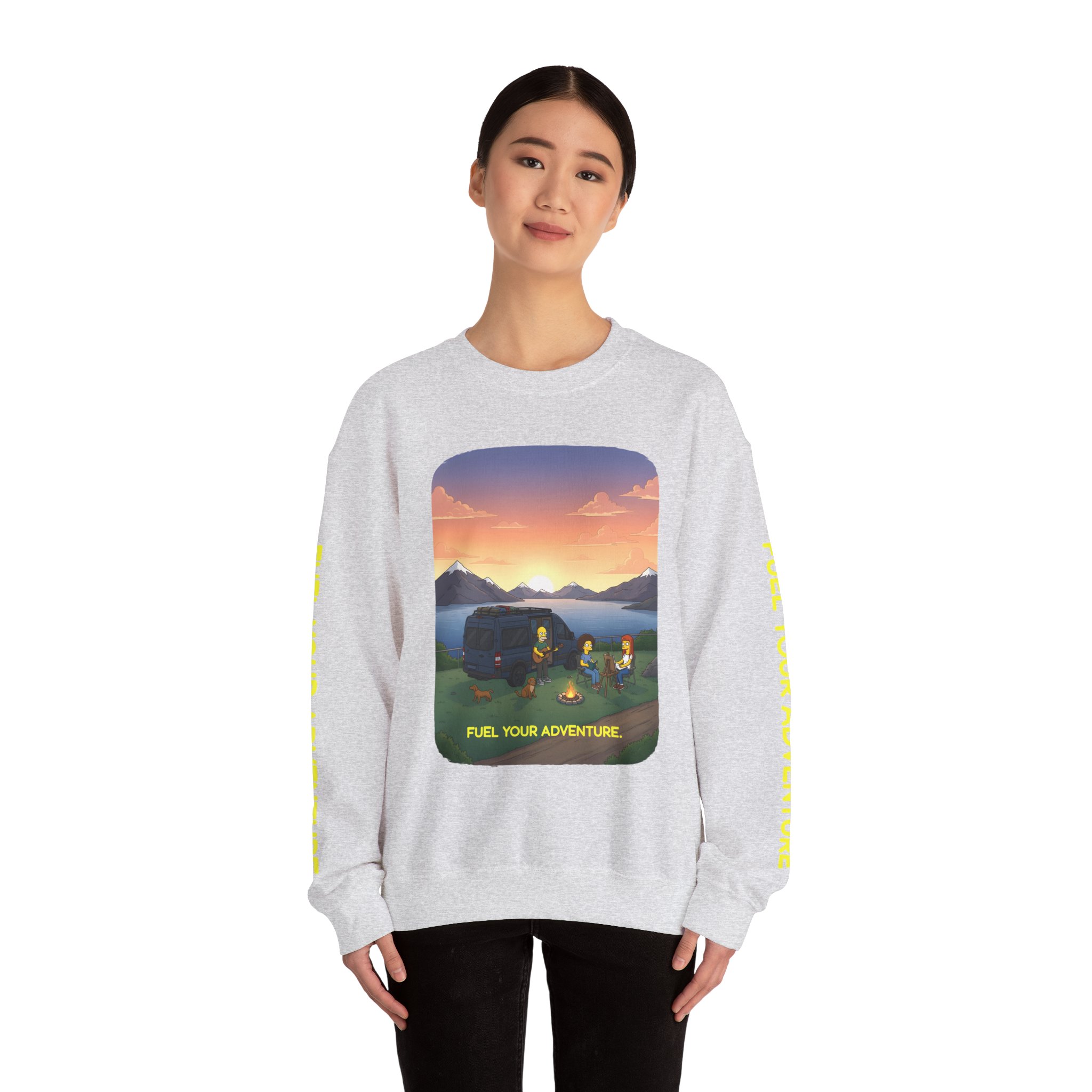 5815308266916925957_2048.jpeg Unisex Heavy Blend™ Crewneck Sweatshirt — "Fuel Your Adventure" Design Sitcom-Line