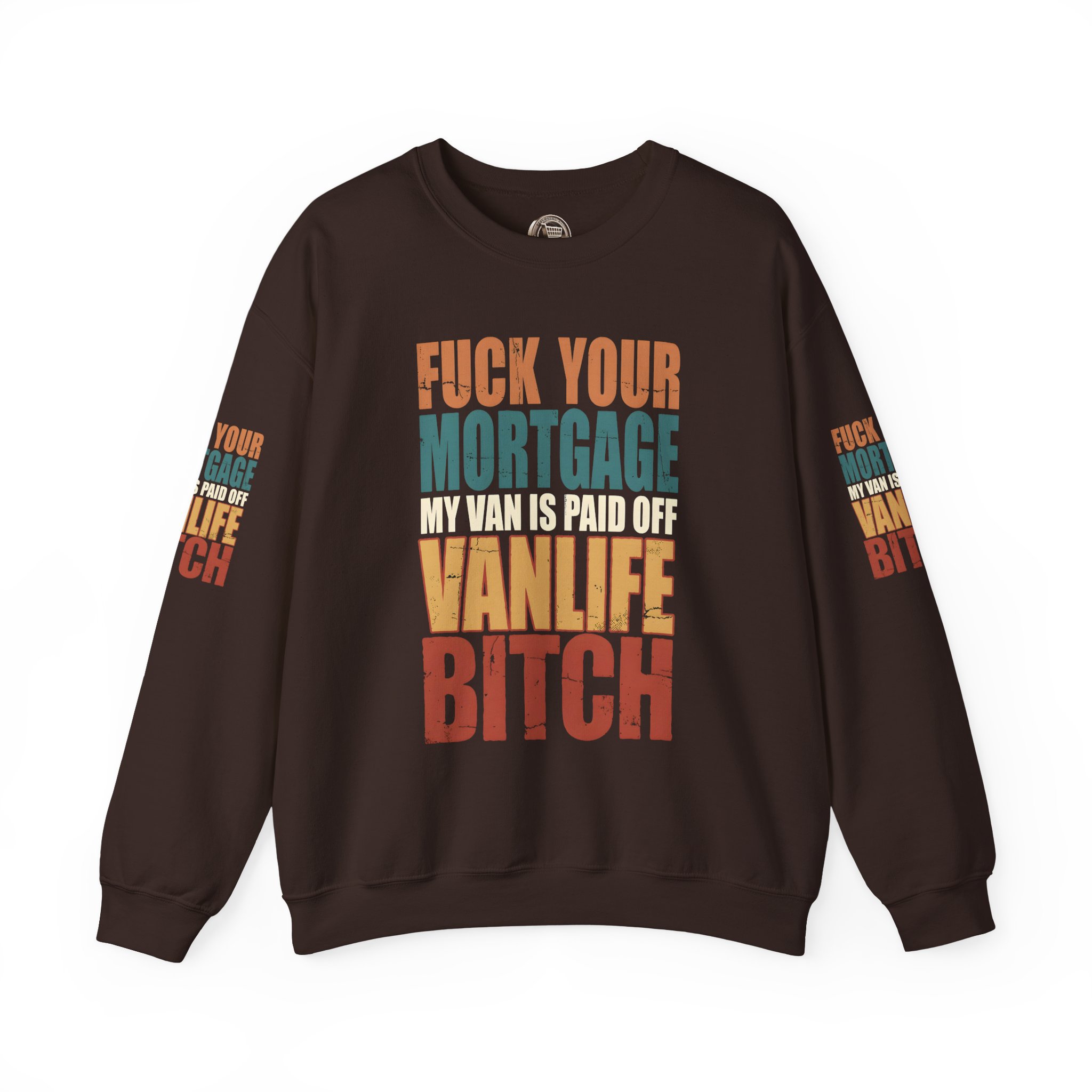 Unisex Heavy Blend™ Crewneck Sweatshirt — "Fuck Your Mortgage" Design F**K-Line
