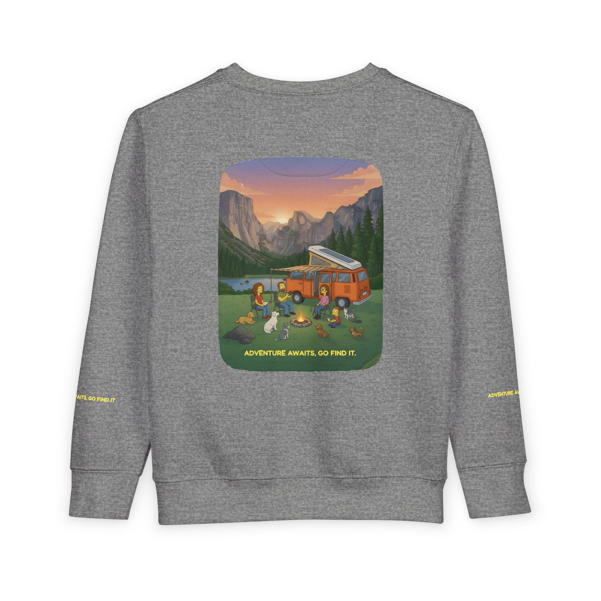 Toddler Sweatshirt - "Adventure Awaits-Go Find It" (Design Sitcom-Line)