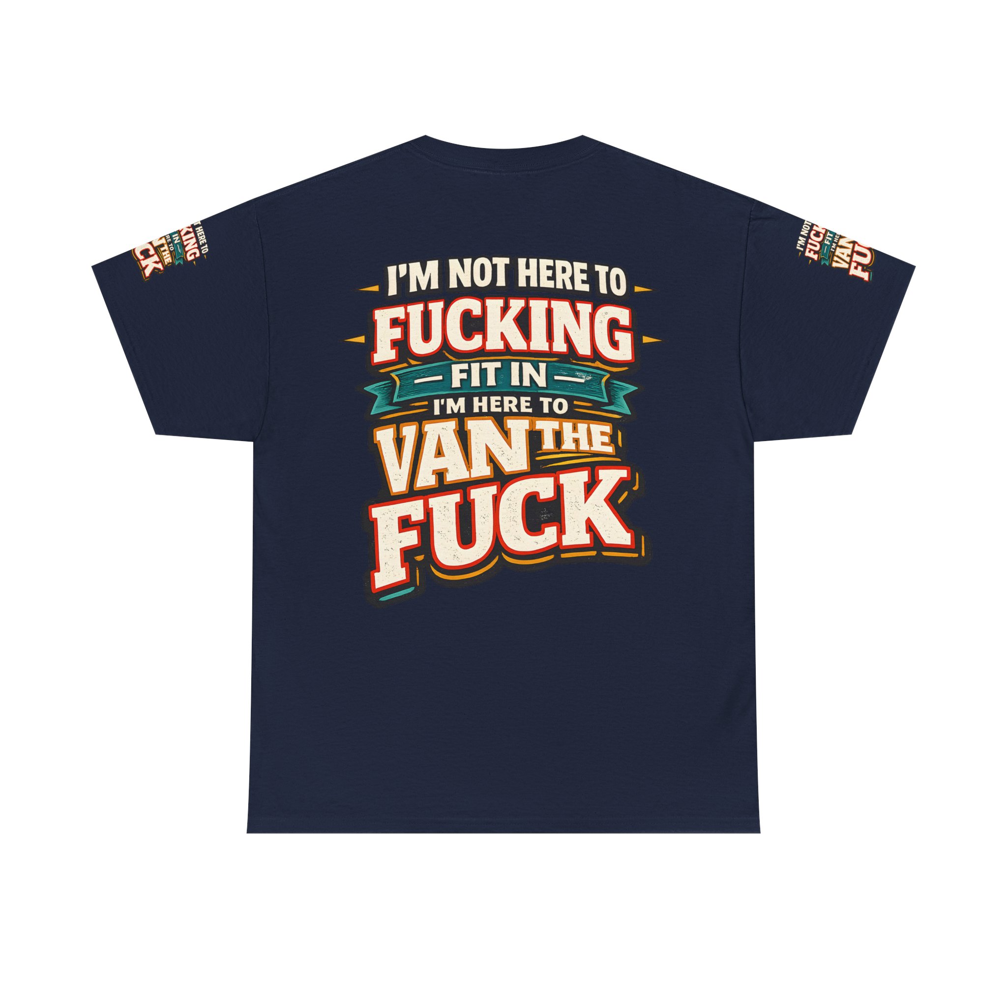 Unisex Heavy Cotton Tee — "I´m Not Here To Fucking Fit In" Design F**K-Line