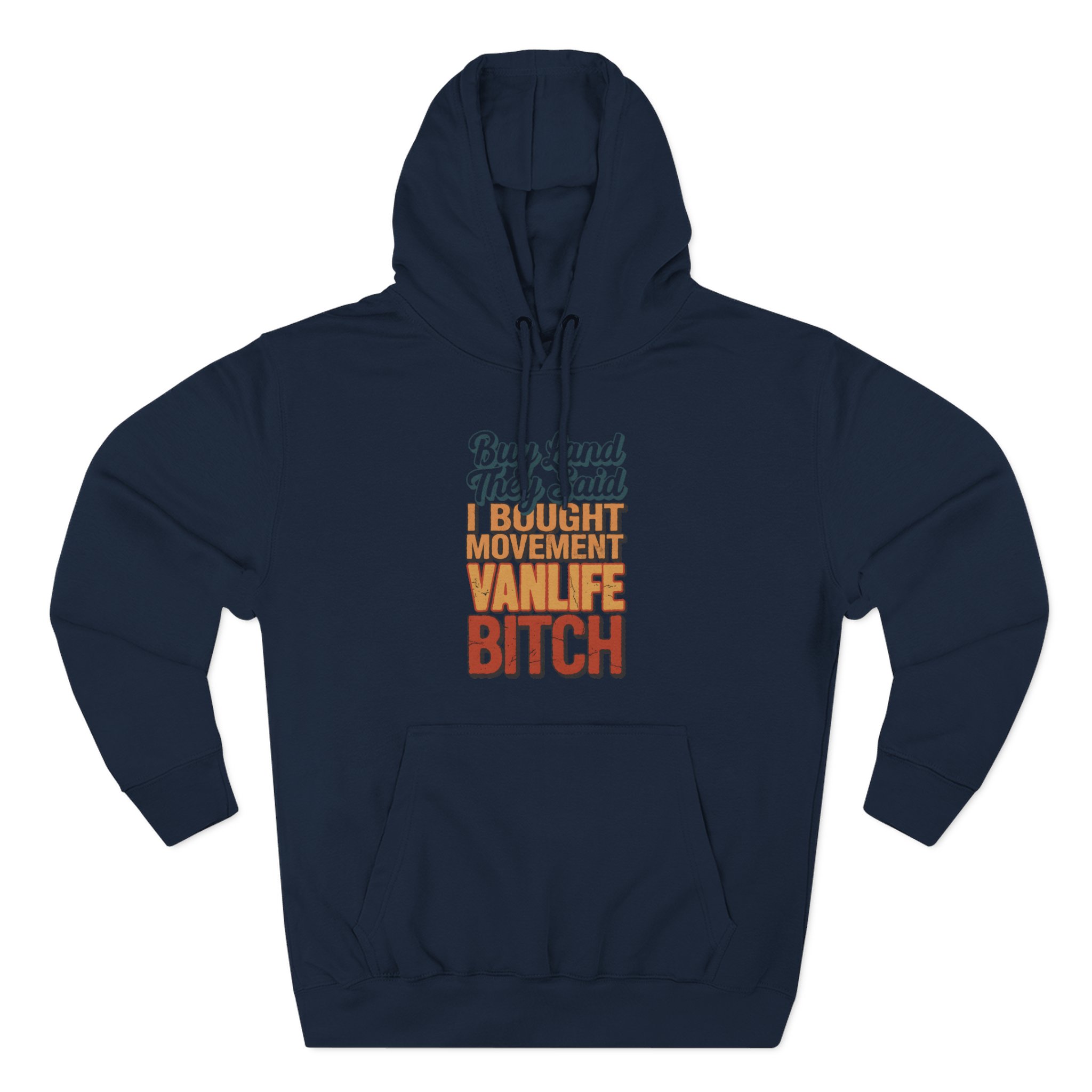 5856254346897435995_2048.jpeg Three-Panel Fleece Hoodie - "Buy Land They Said" Design F**K-Line