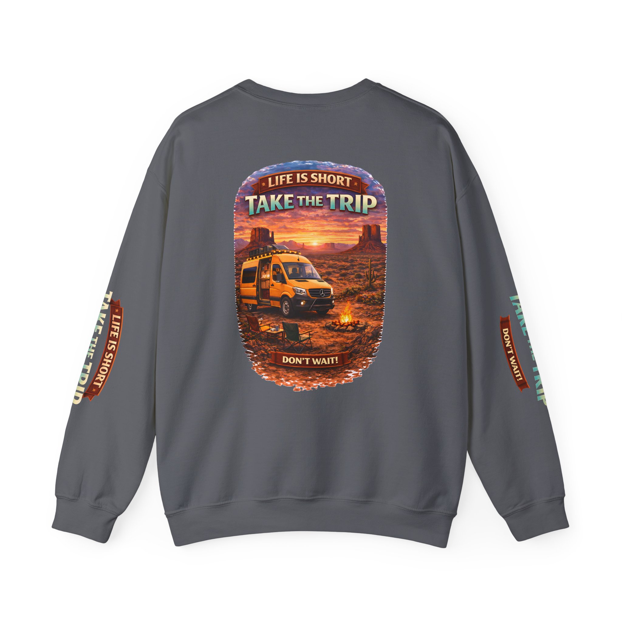 5862906084668612364_2048.jpeg Unisex Heavy Blend™ Crewneck Sweatshirt — "Life Is To Short-Take The Trip" Design Scenic-Line