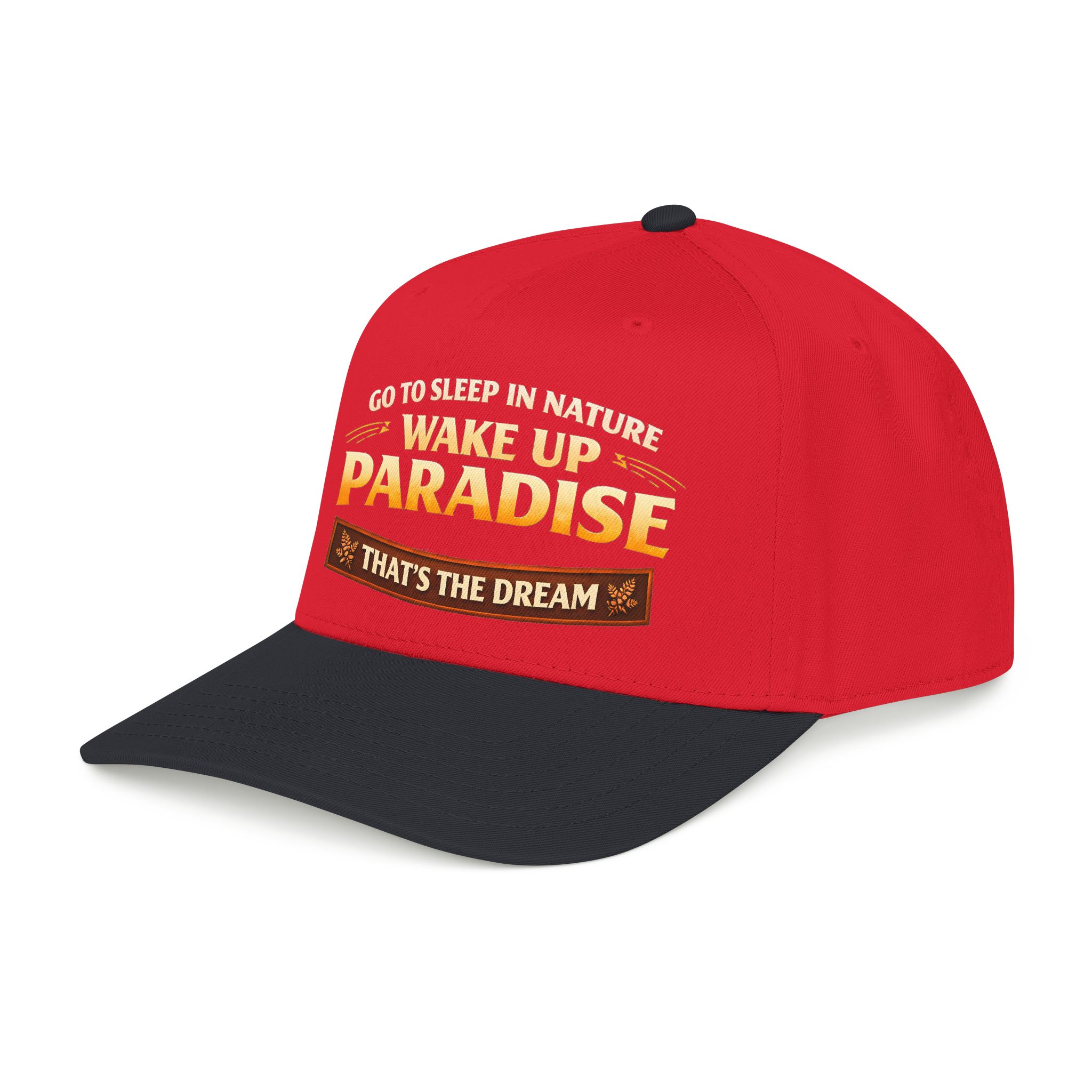 Baseball Cap - "Go sleep Nature-Wake Up Paradise" Design Scenic-Line